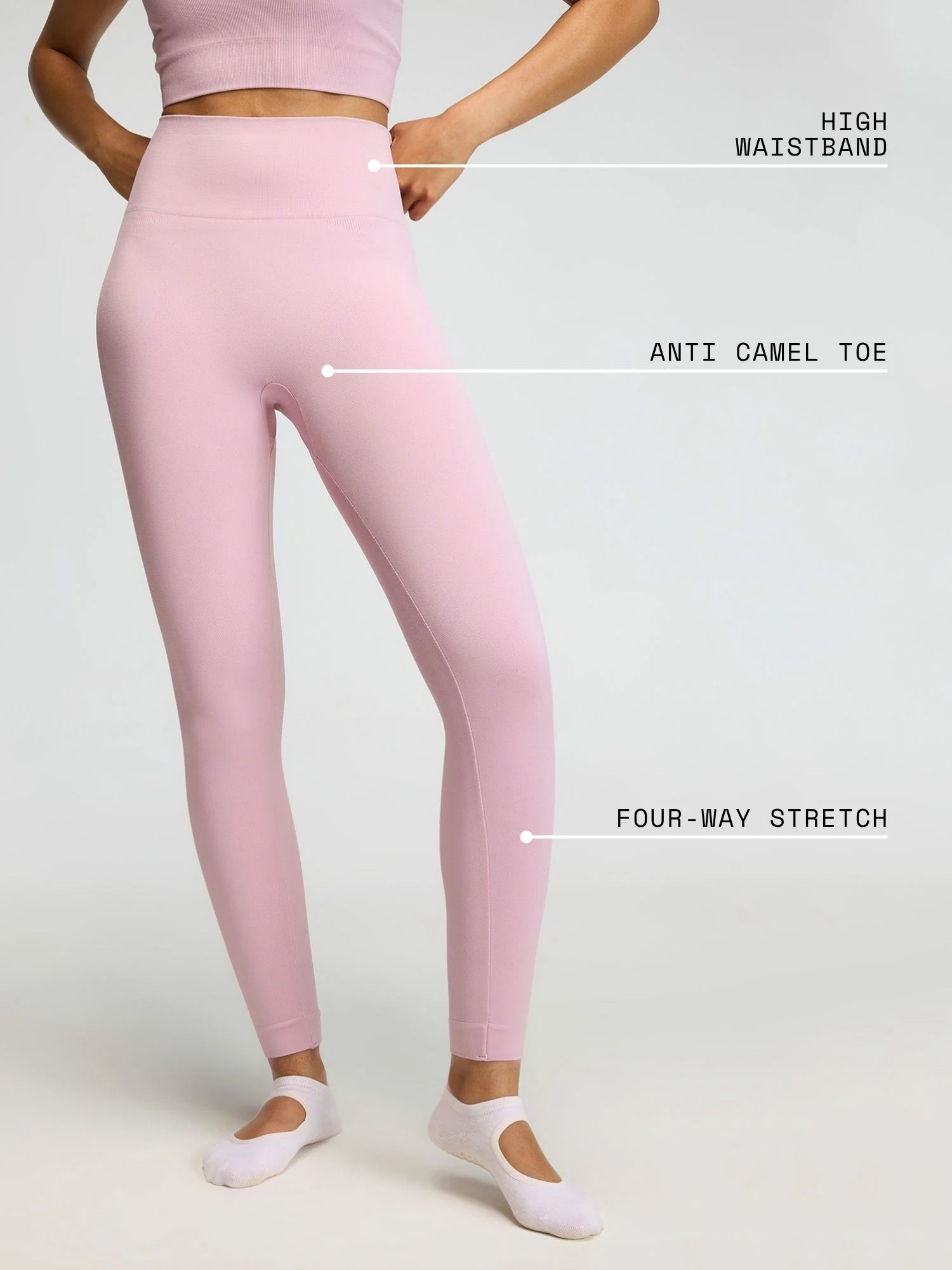 Pink Sky-Rise Leggings - Image 4