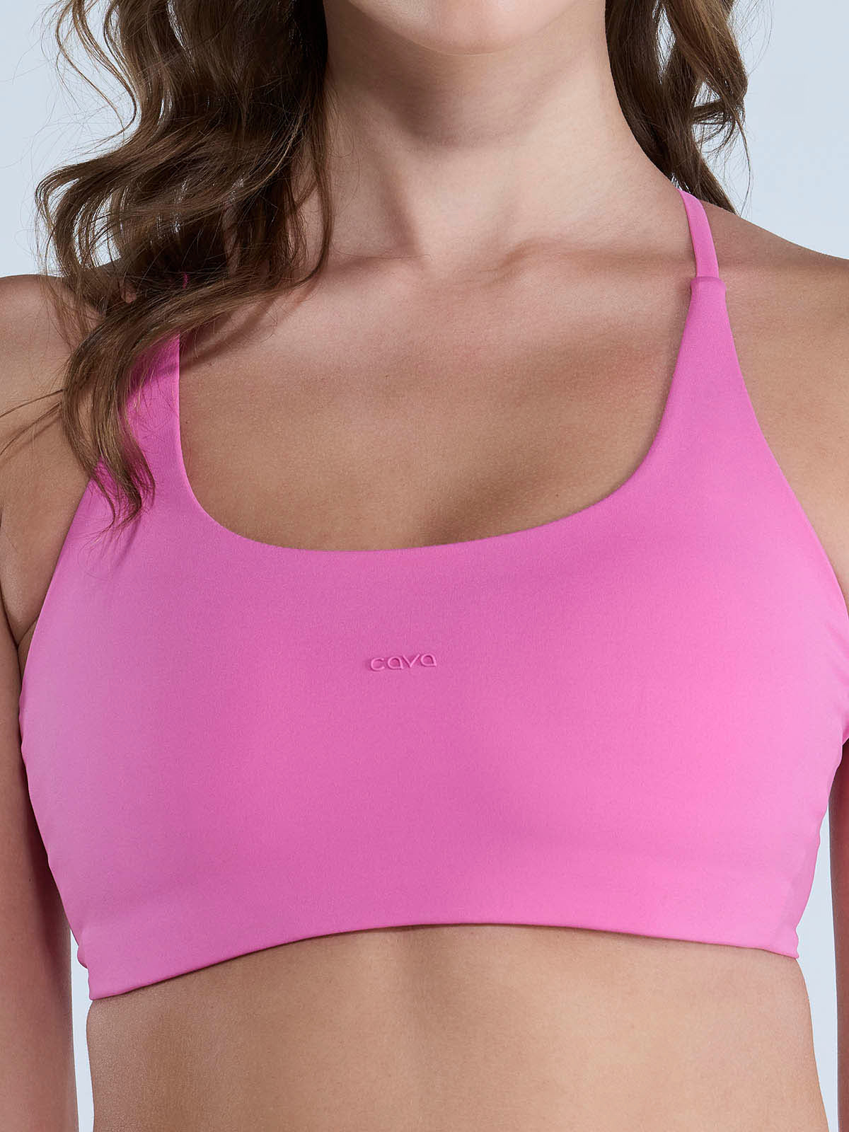 Pink Strap Back Sports Bra - Image 6
