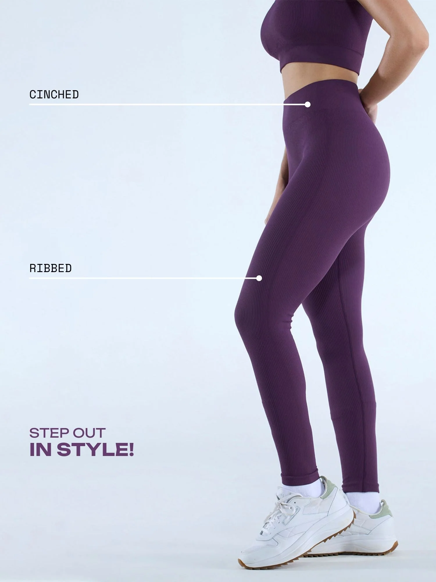 Plum Seamless Cinched Leggings - Image 3
