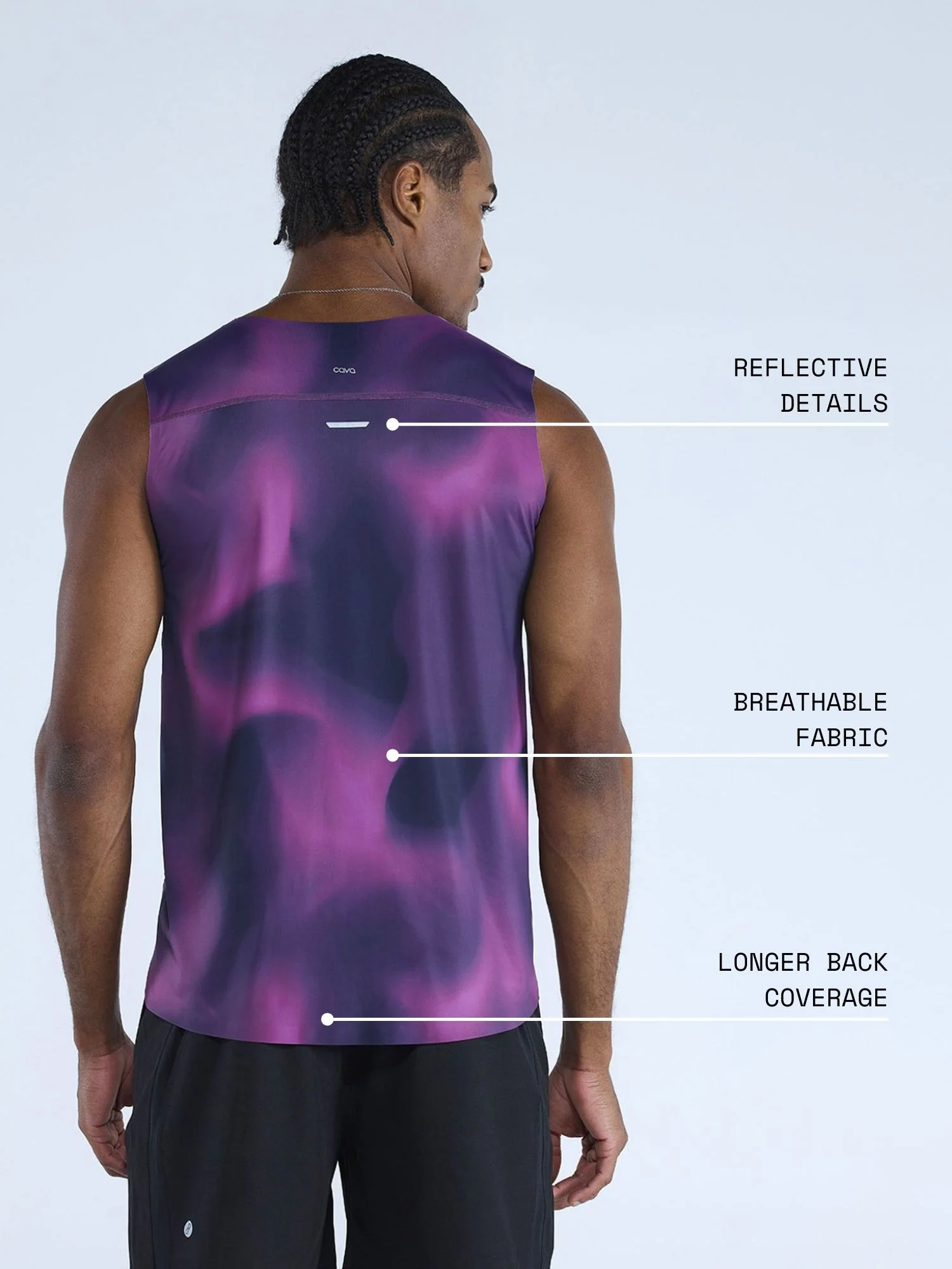 Purple Fluid Ozone Sleeveless Tank - Image 3