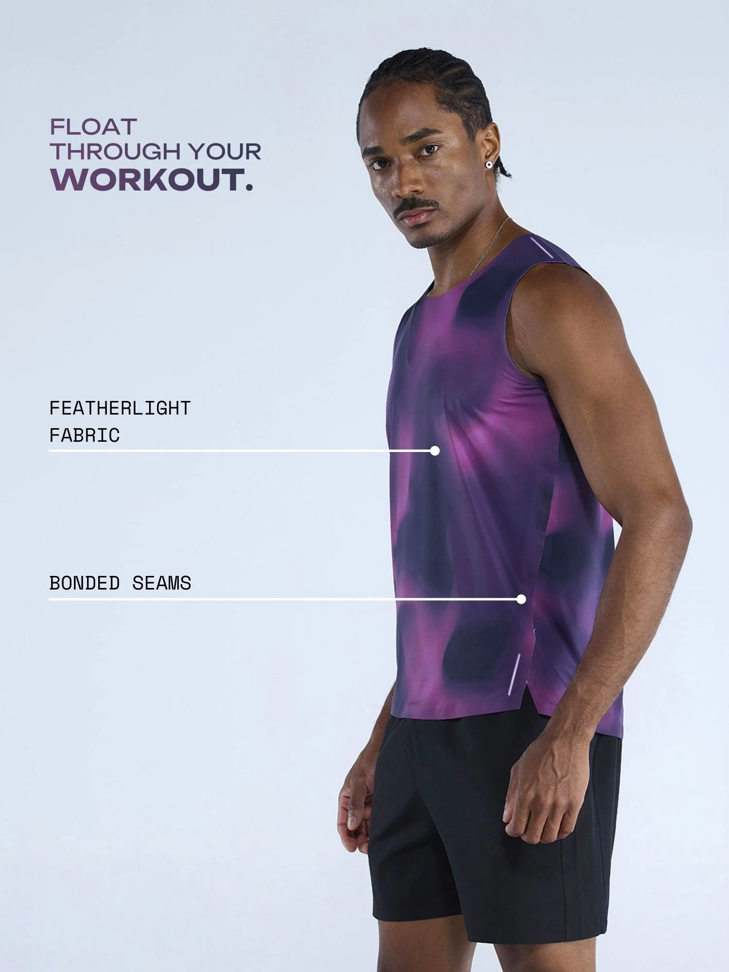 Purple Fluid Ozone Sleeveless Tank - Image 4