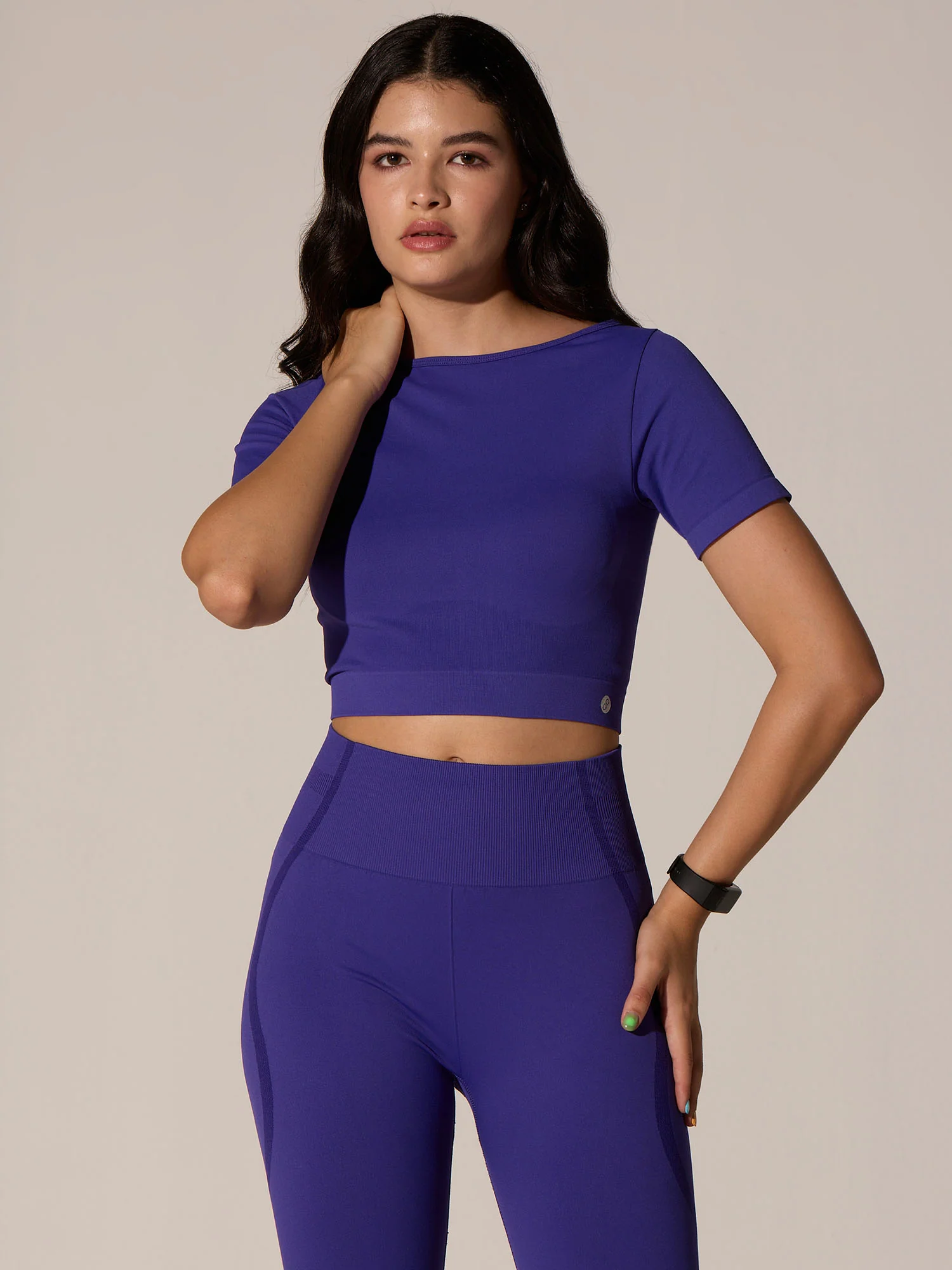 Purple Seamless Sculpt Tee - Image 4