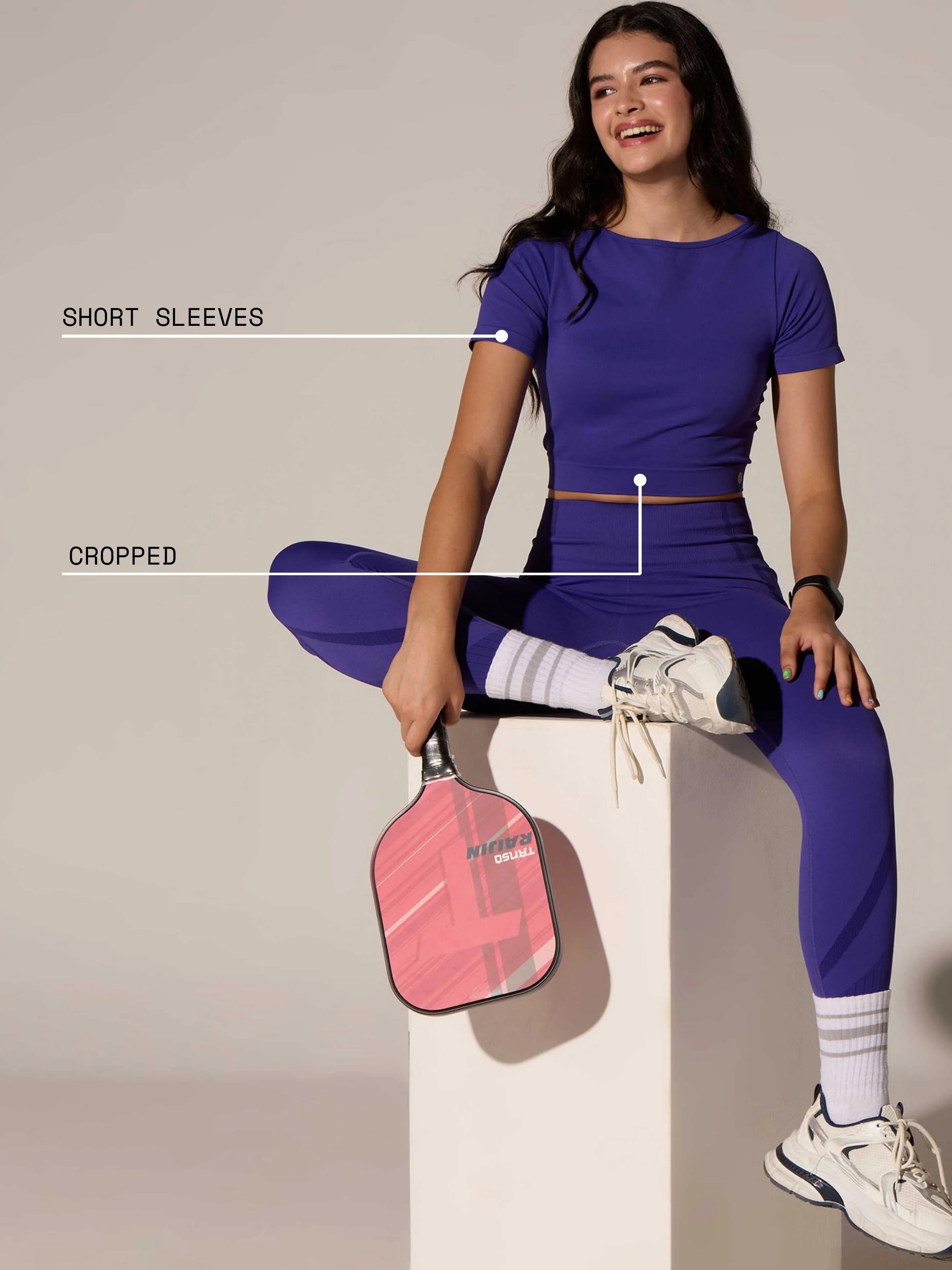 Purple Seamless Sculpt Tee - Image 7