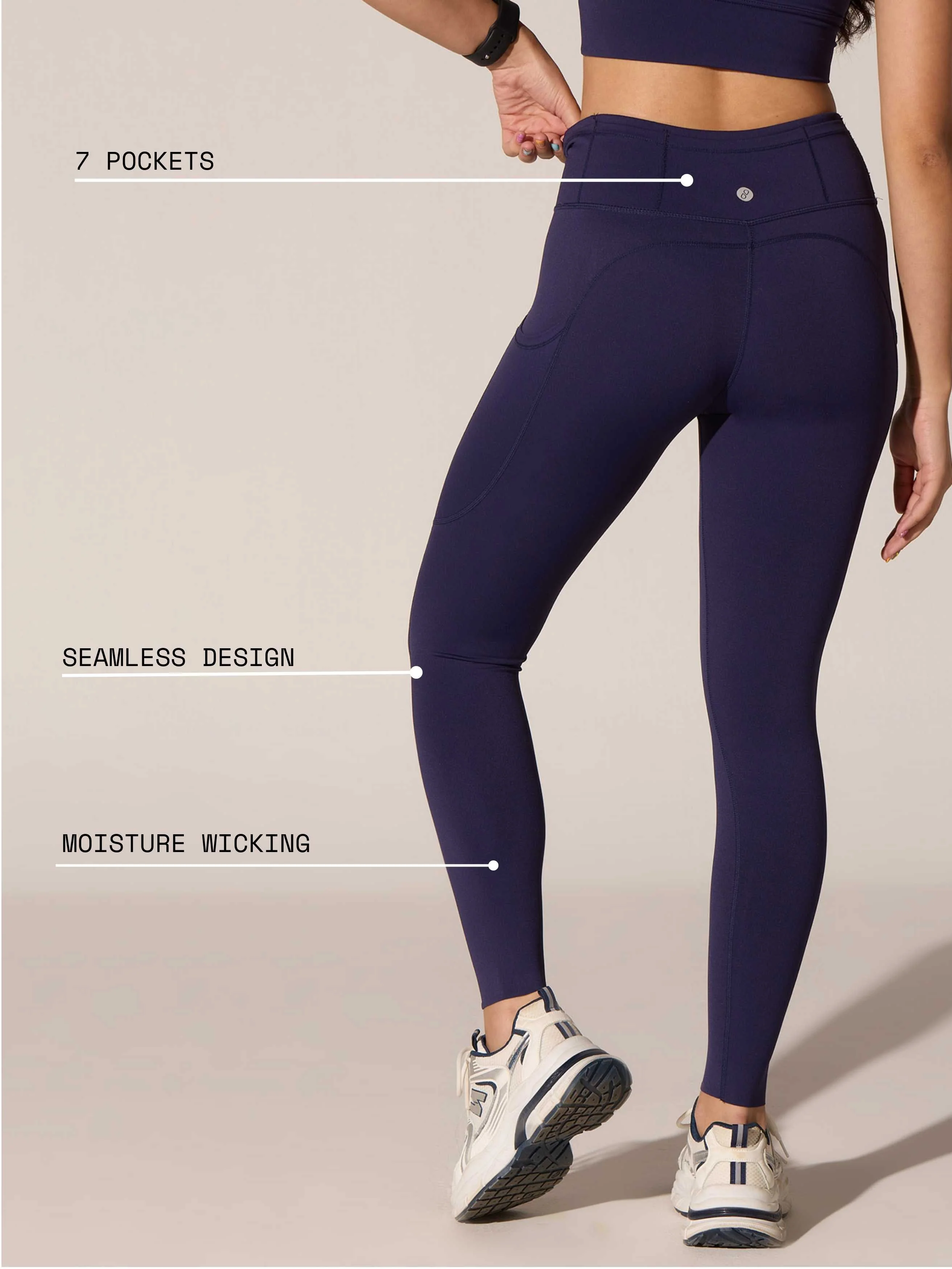 Purple Septa Pocket Leggings - Image 8