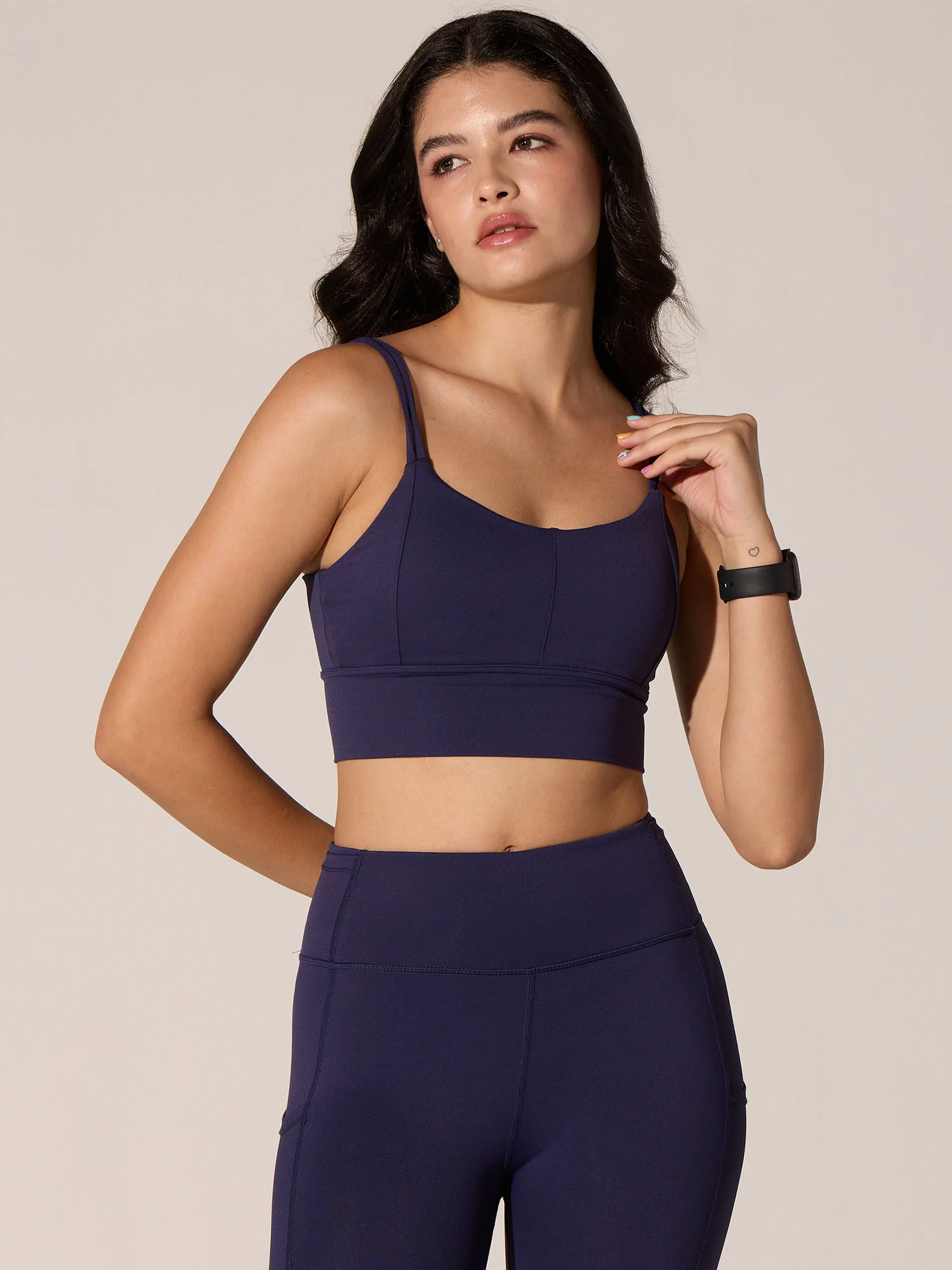 Purple Twin Strap Sports Bra - Image 3
