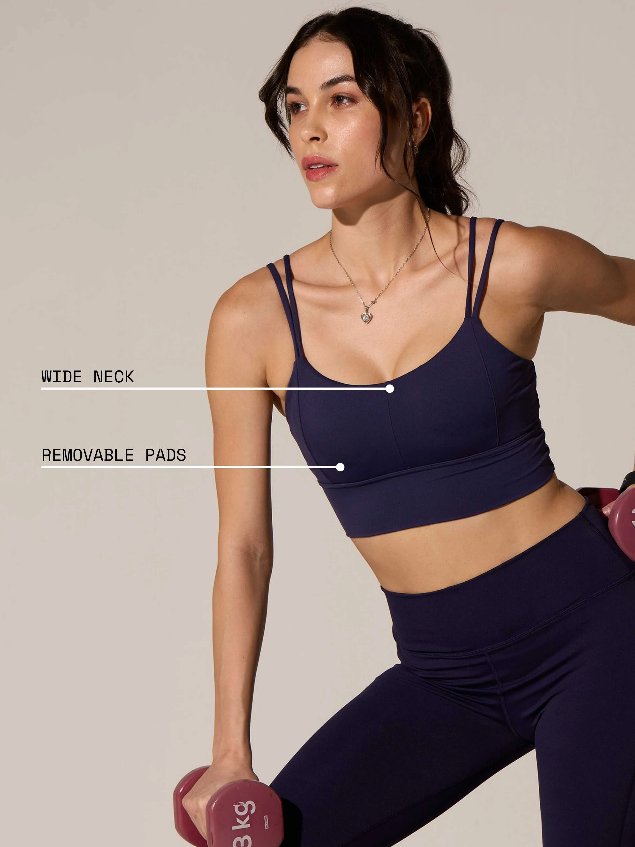 Purple Twin Strap Sports Bra - Image 6