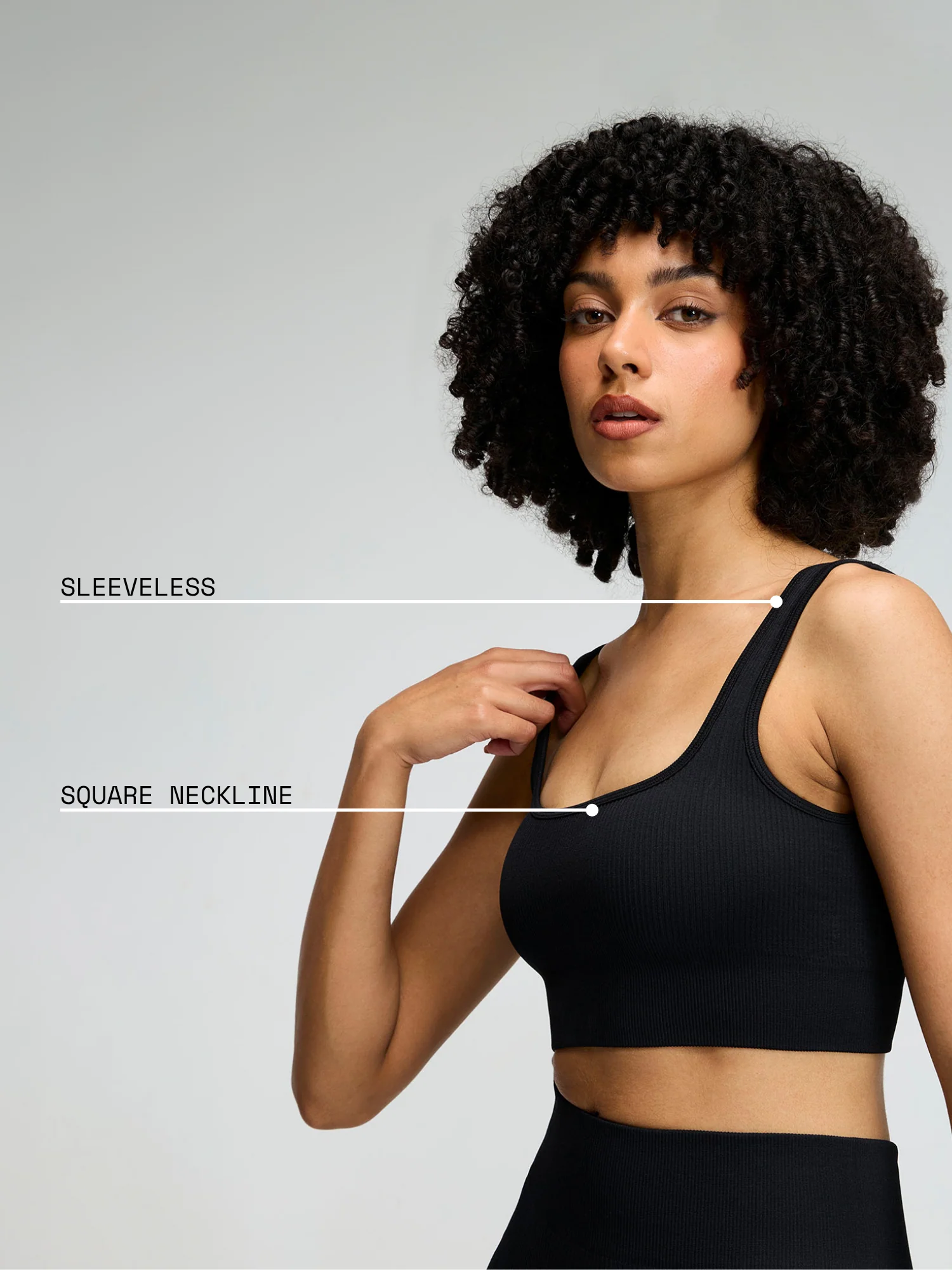 Raven Black Contoured Seamless Sports Bra - Image 4