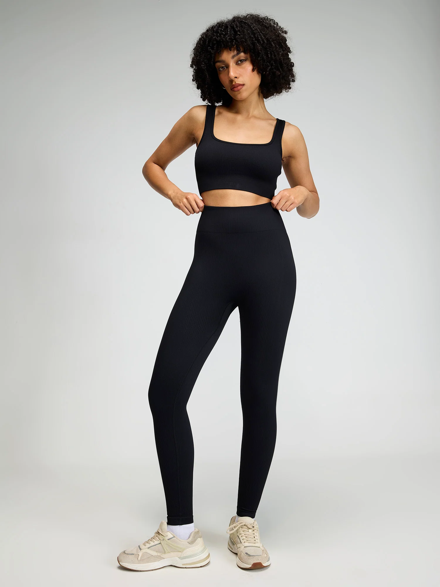 Raven Black Contoured Seamless Sports Bra - Image 5