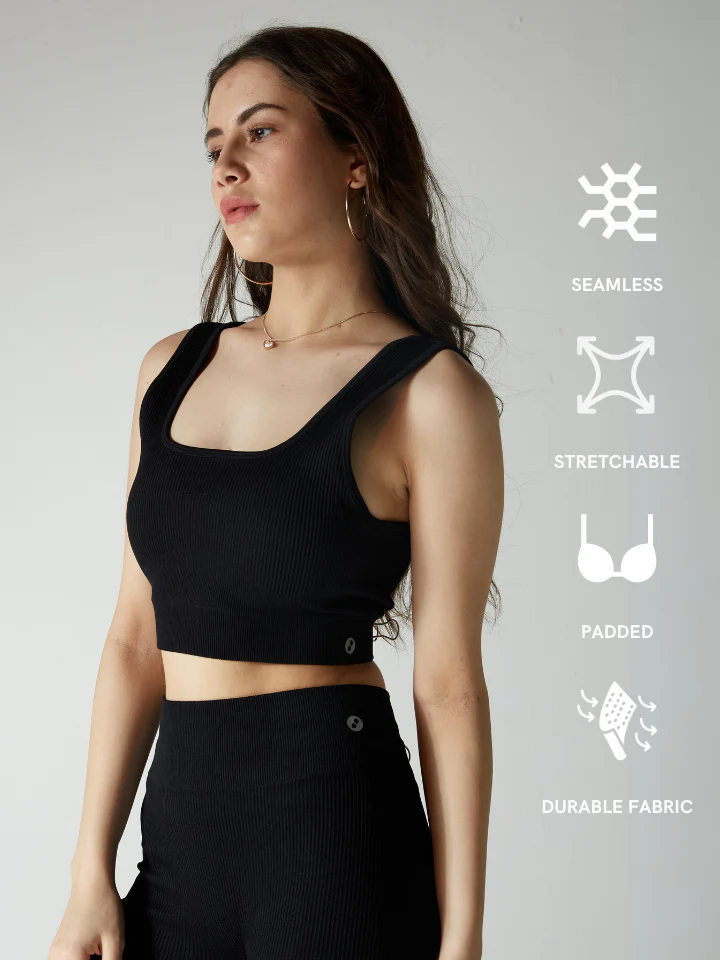 Raven Black Seamless Cinched Activewear set - Image 7