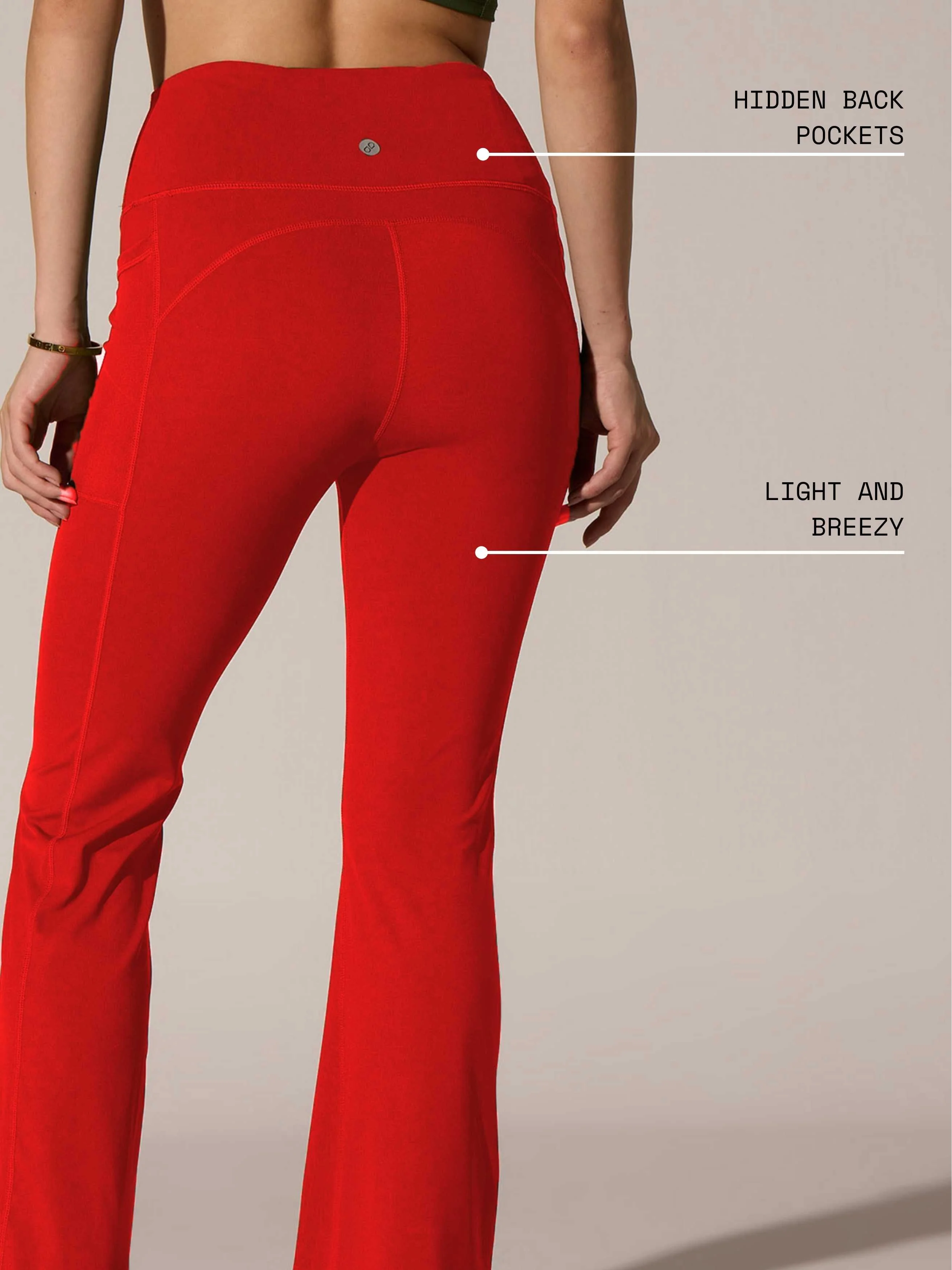 Red All-Day Flex Flare Pants - Image 3