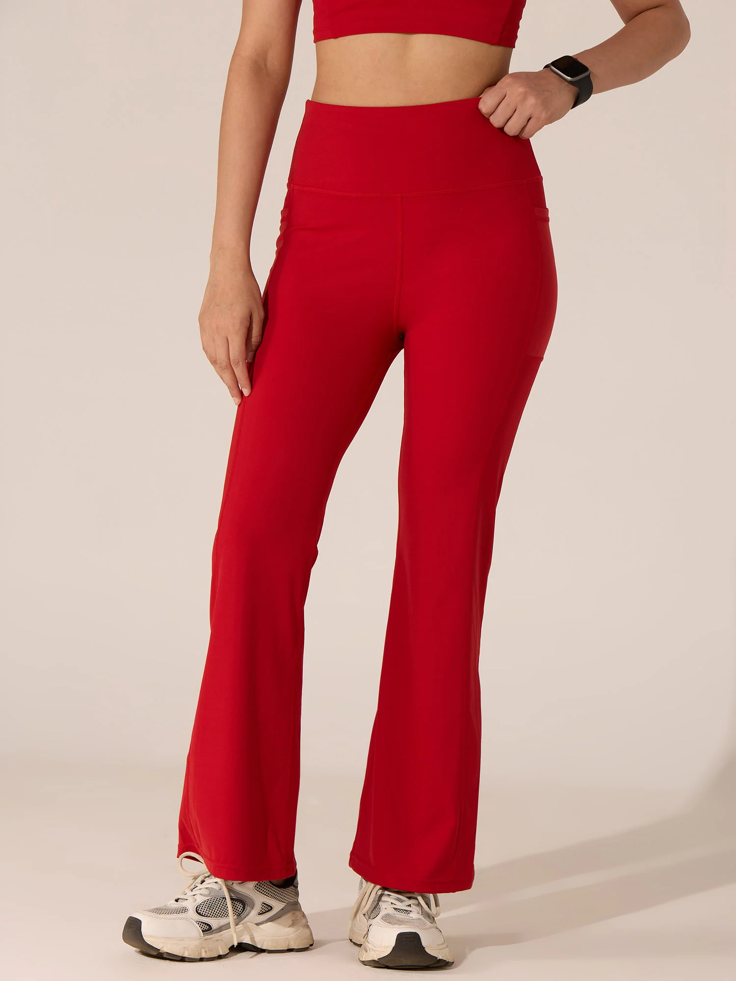 Red All-Day Flex Flare Pants - Image 5