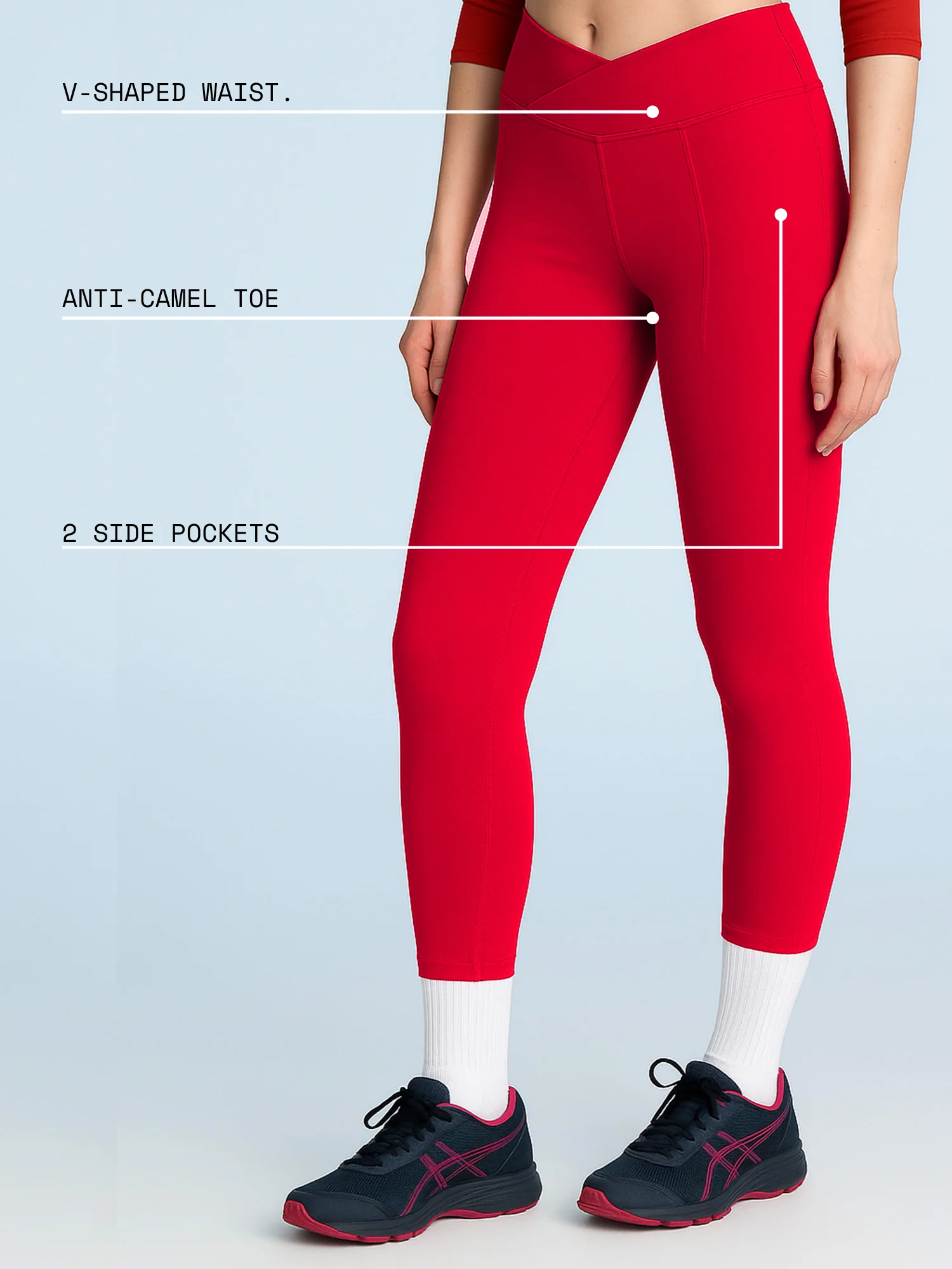 Red Hourglass Snug Leggings - Image 4