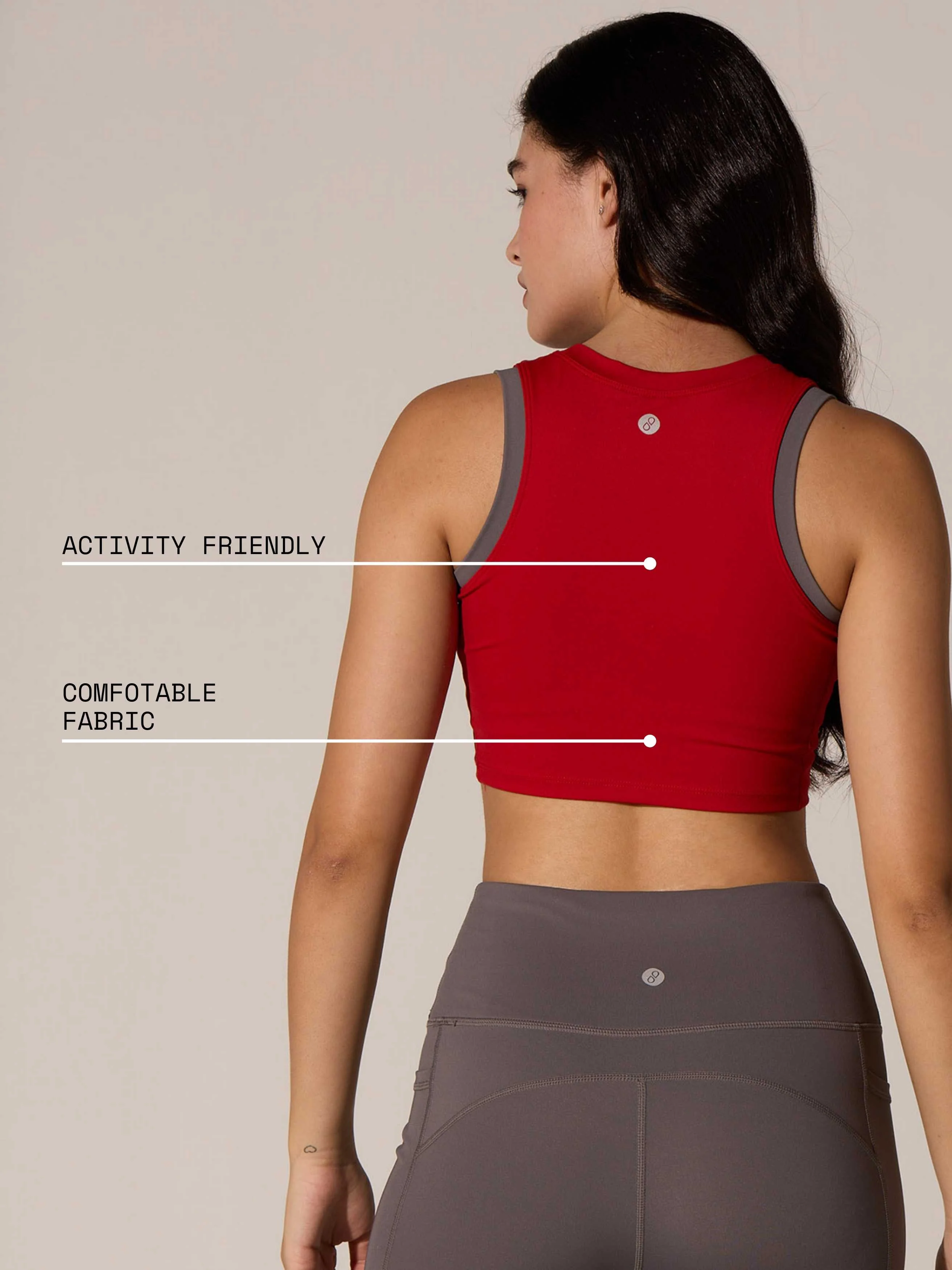 Red In-Vest Sports Bra - Image 4
