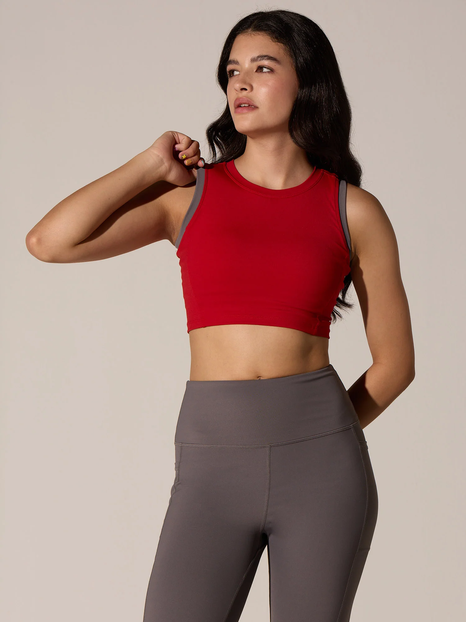 Red In-Vest Sports Bra - Image 5