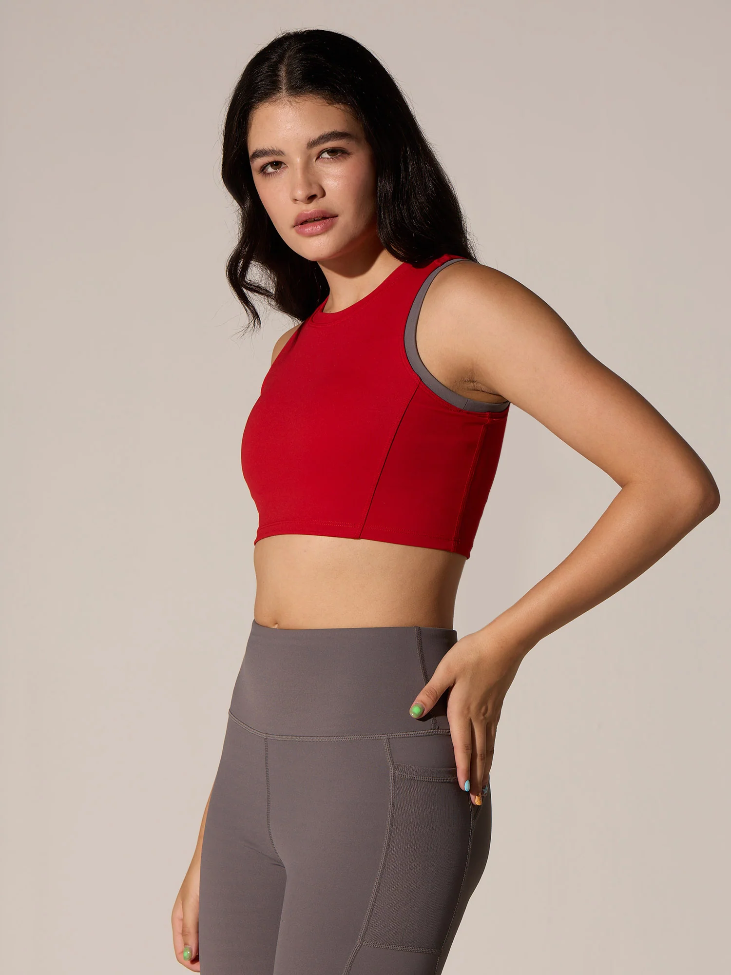Red In-Vest Sports Bra - Image 6