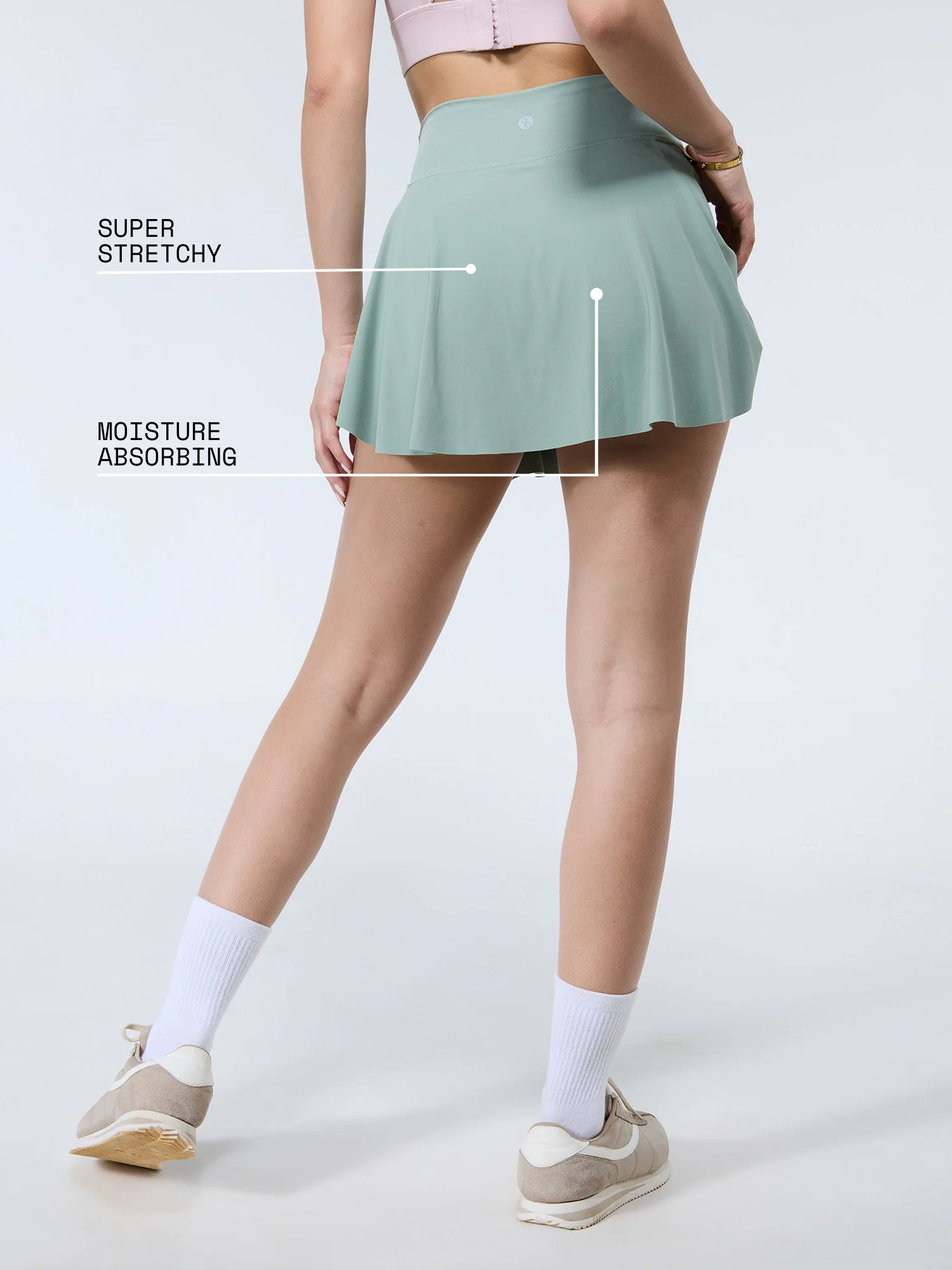 Sage Swirl Tennis Skorts - Image 4