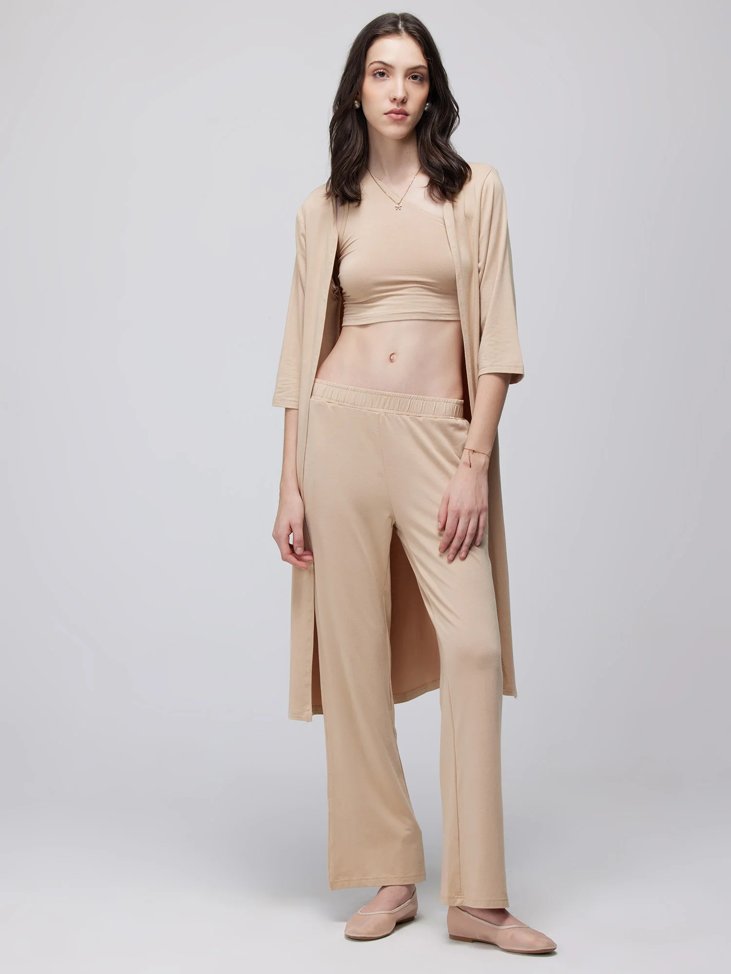 Sand Airy Two-Piece Top - Image 2