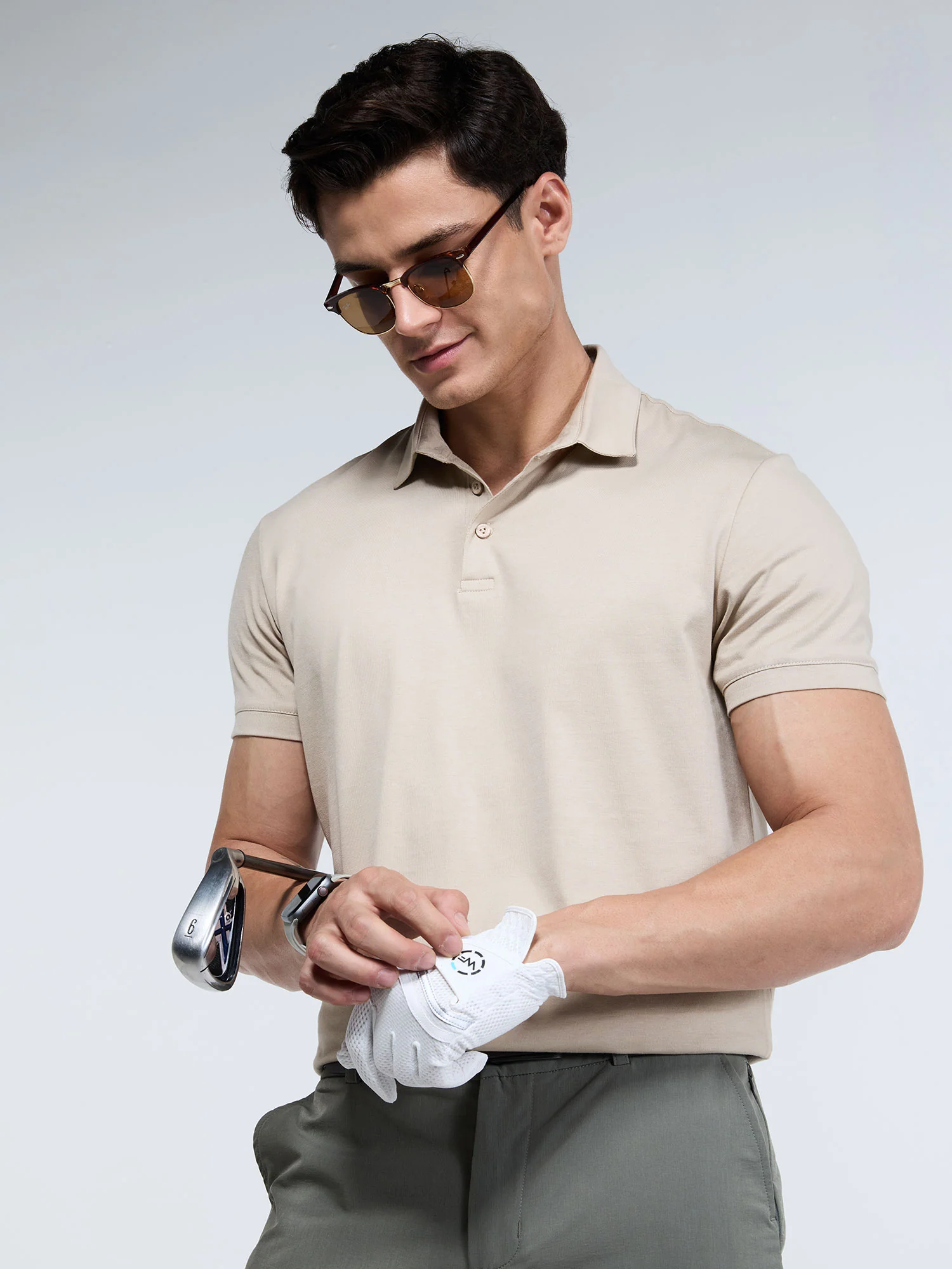 Sand Supima Polo T-Shirt - Regular Fit - Image 8