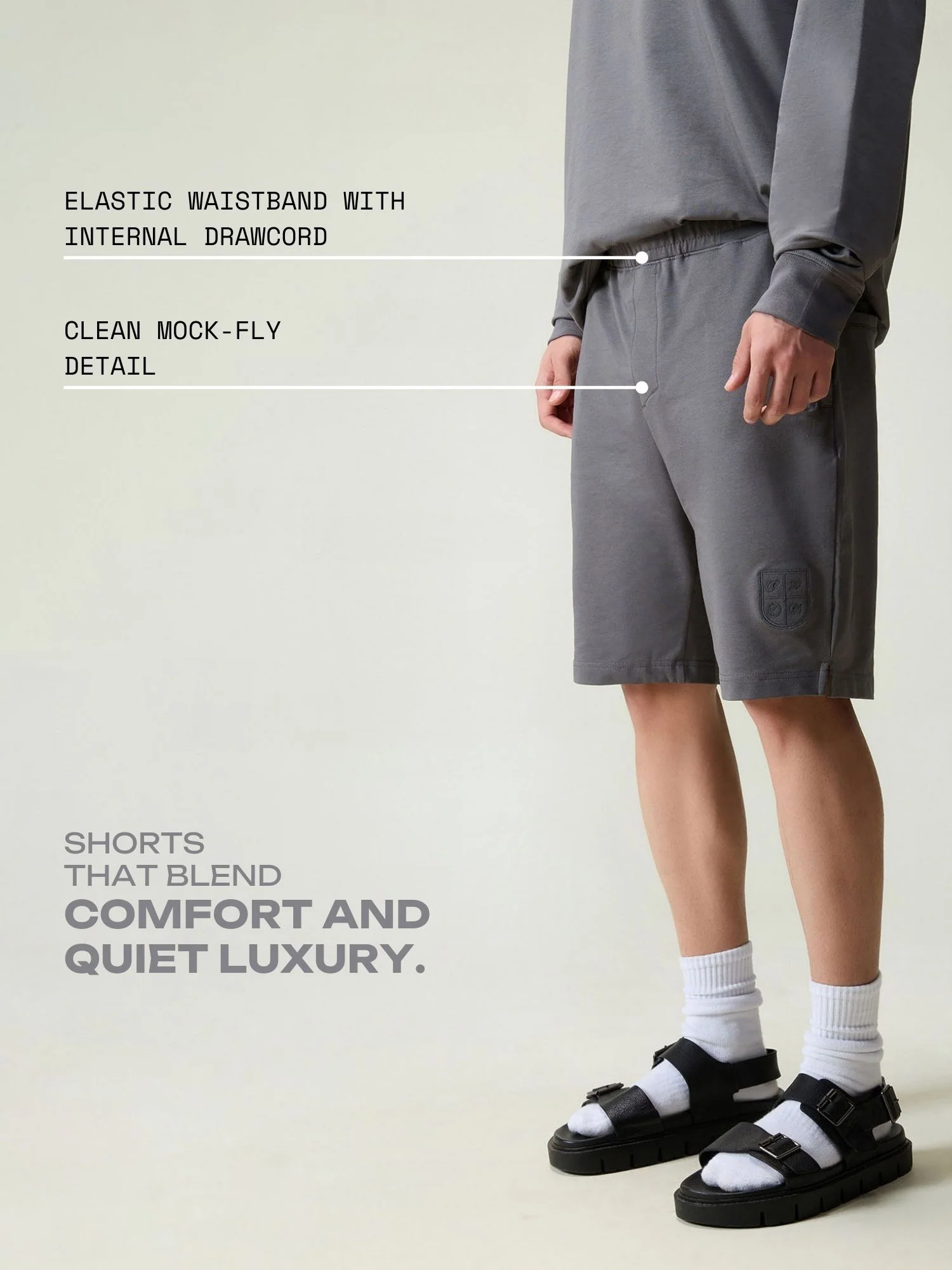 Shadow Cotton Leisure Shorts - Image 3