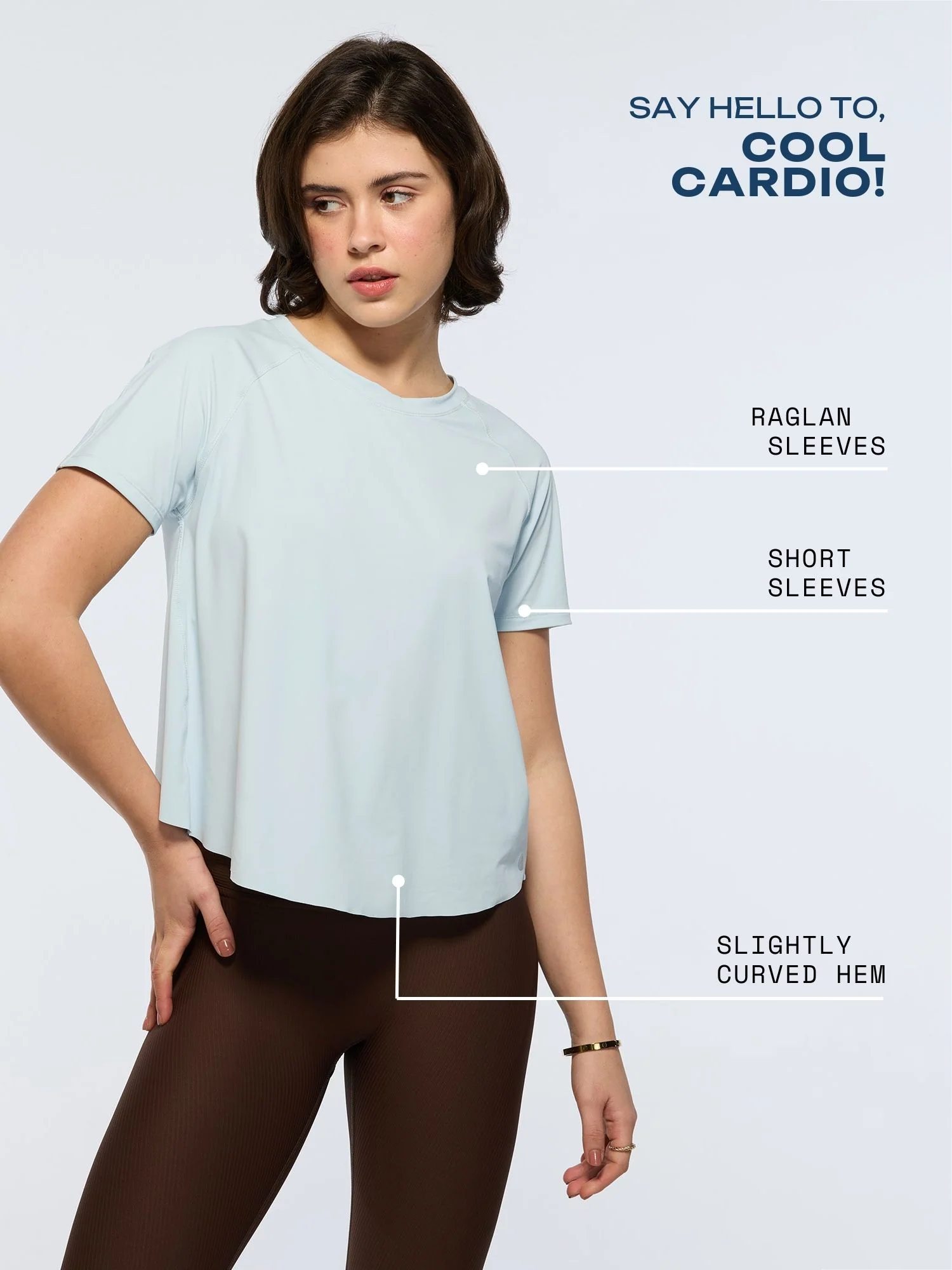 Sky Blue Overlap Tee - Image 3