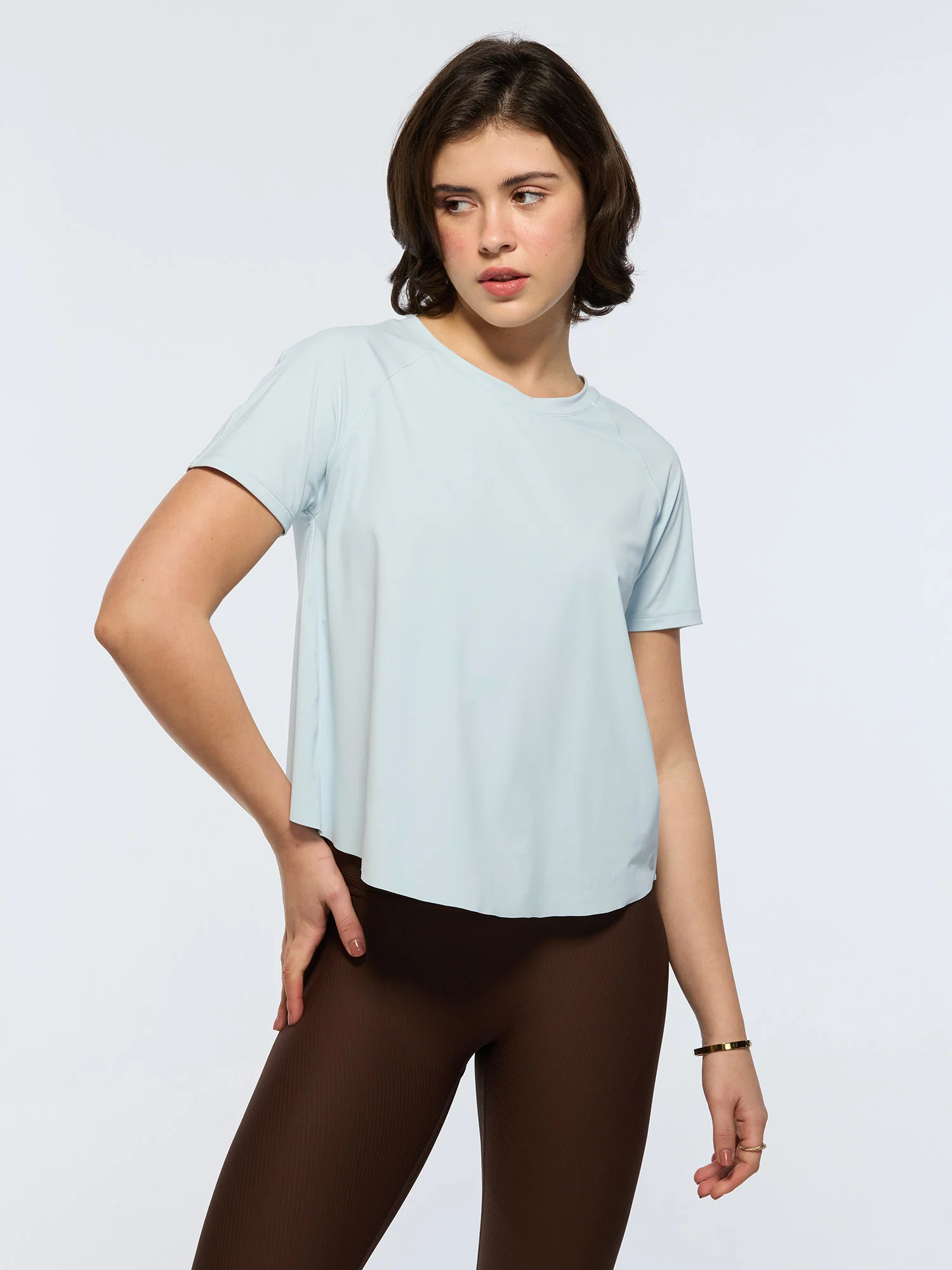 Sky Blue Overlap Tee - Image 5