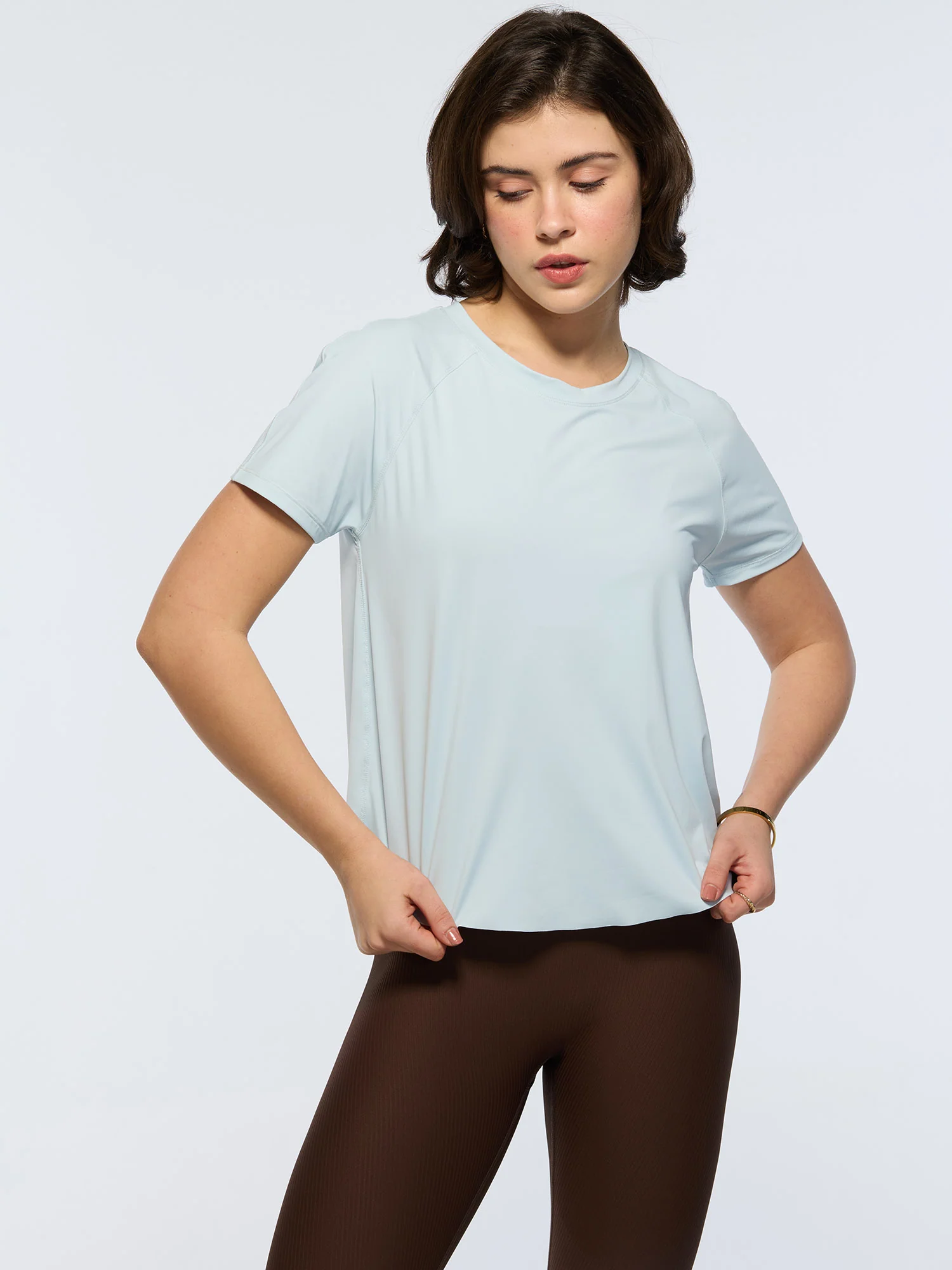 Sky Blue Overlap Tee - Image 6