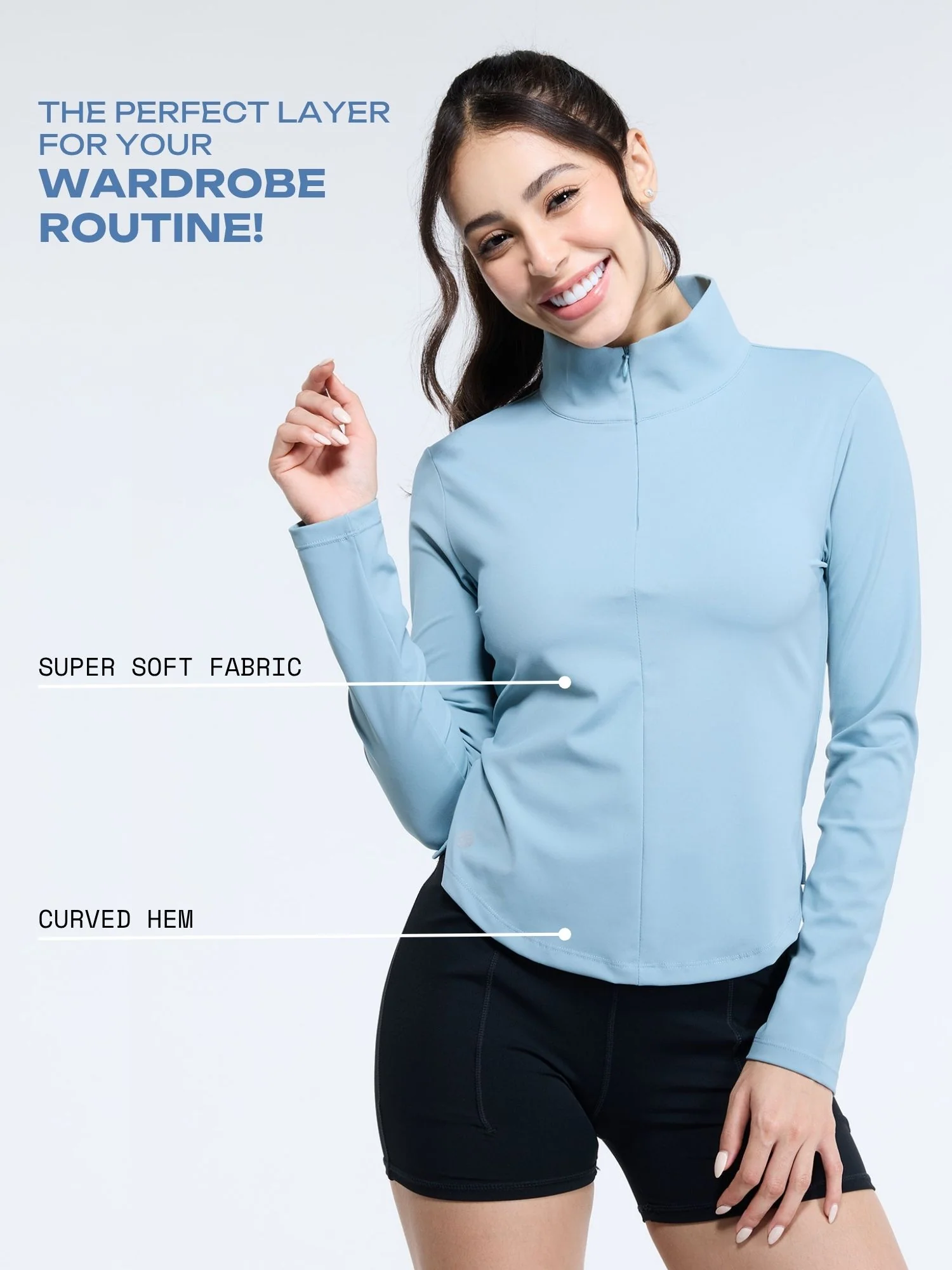 Sky Blue Zip-It-Up Top - Image 3
