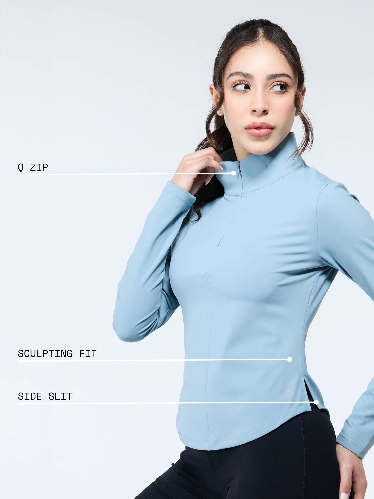 Sky Blue Zip-It-Up Top - Image 4