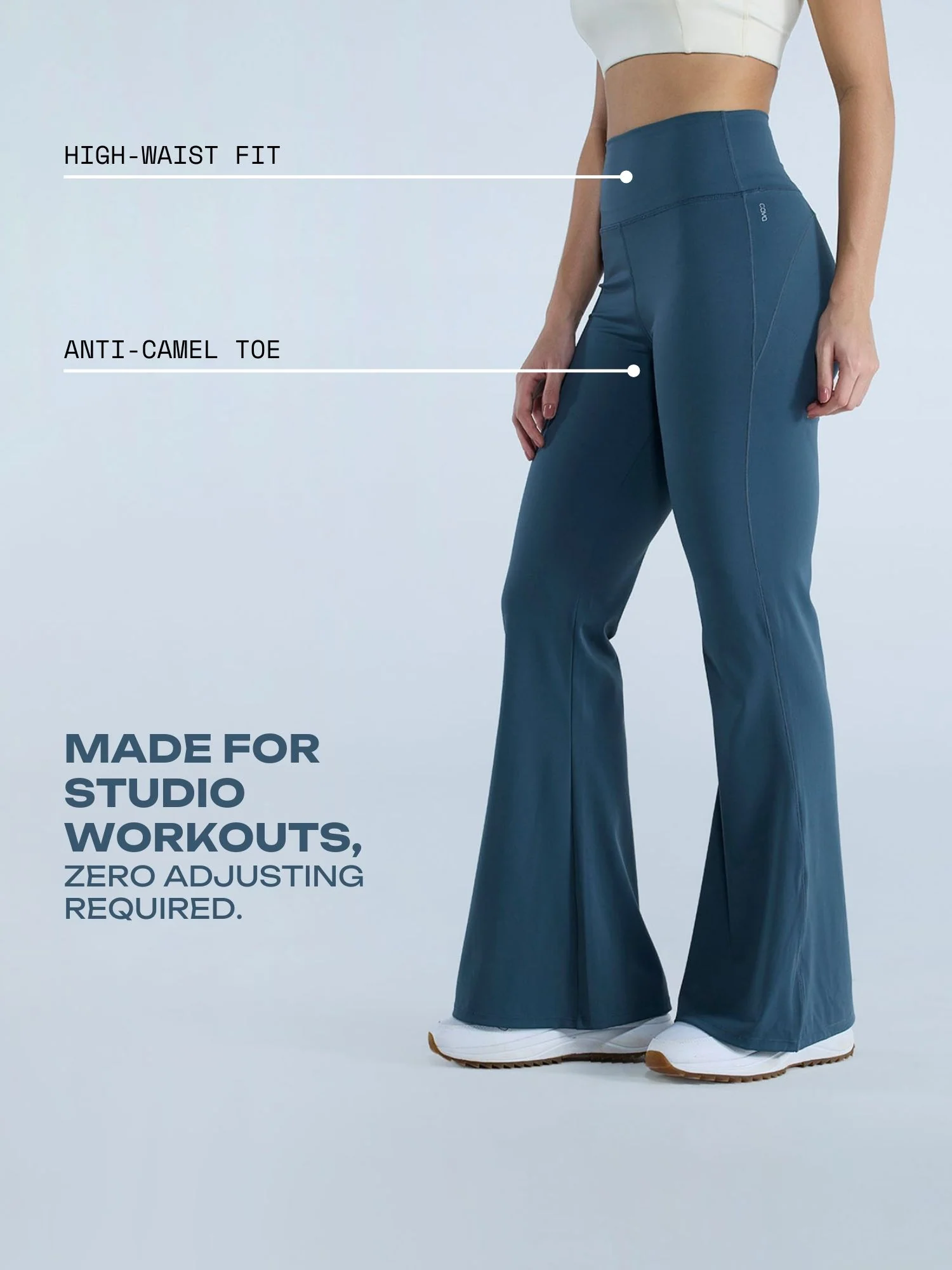 Slate Contour Flared Leggings - Image 3