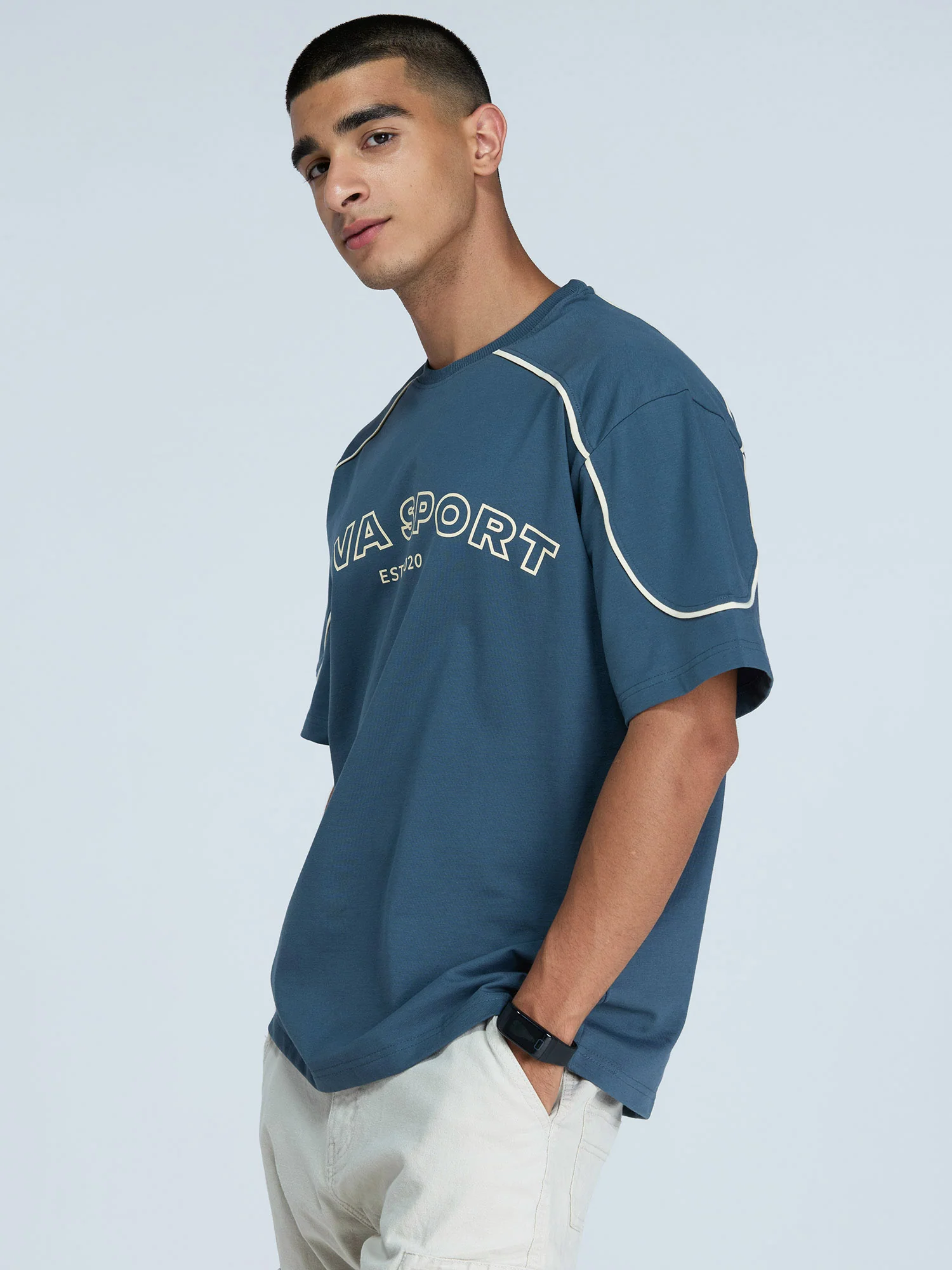 Steel Blue Cava Oversized Jersey - Image 6