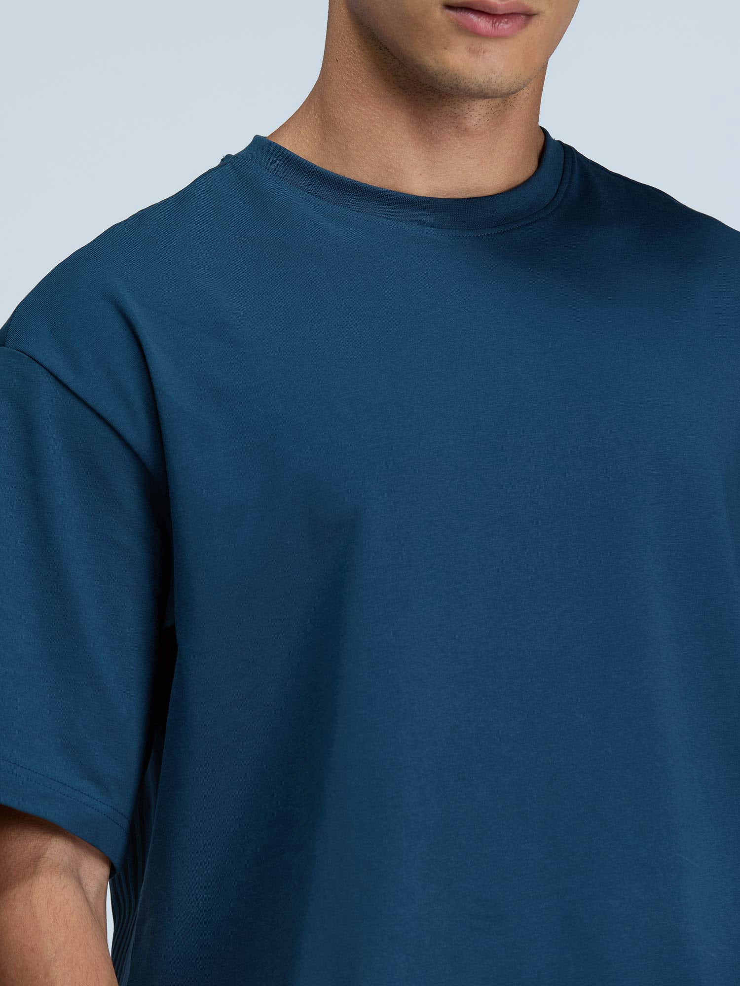 Steel Blue Graphic Oversized Tee - Men - Image 8