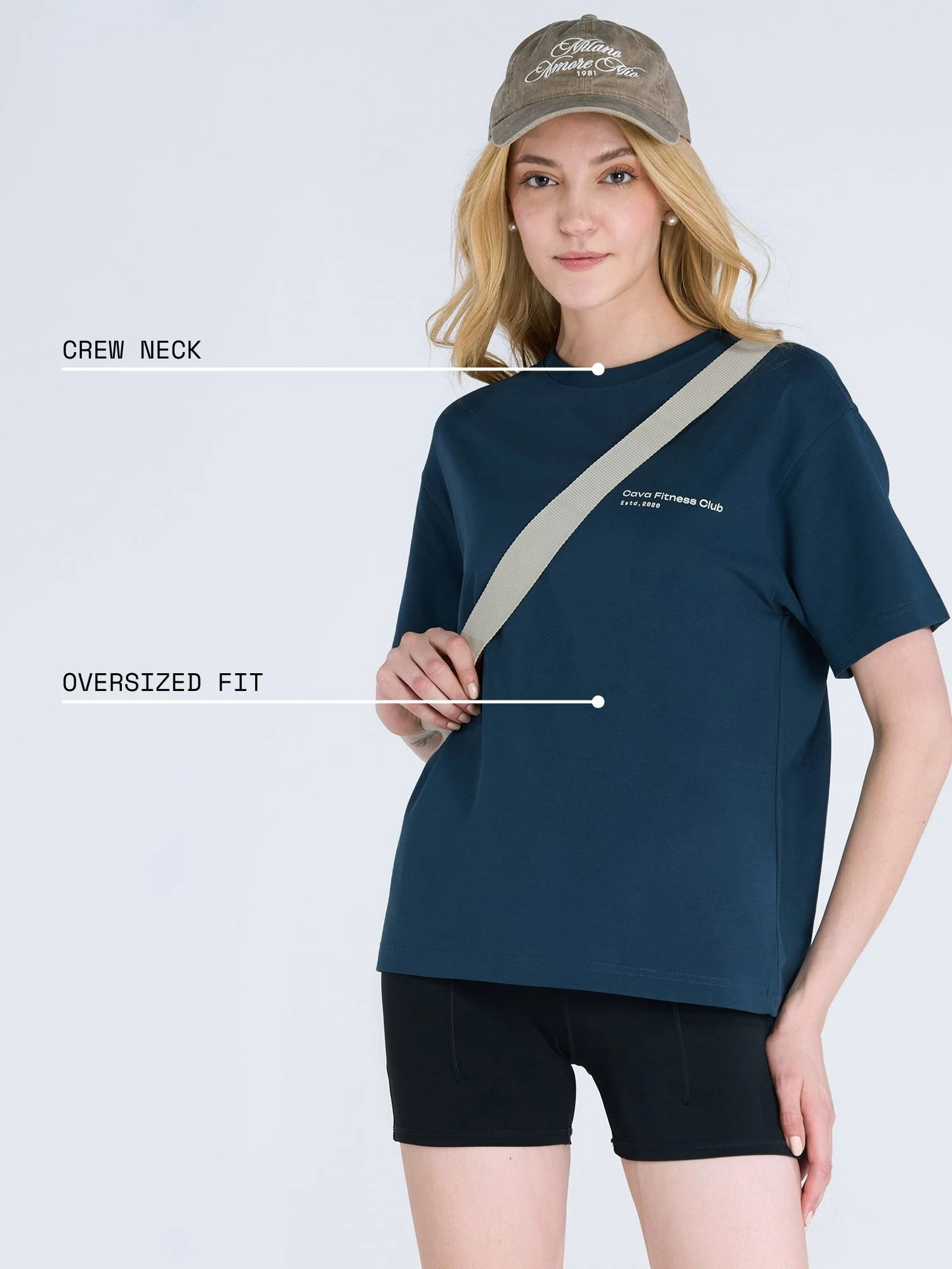 Steel Blue Graphic Oversized Tee - Women - Image 4