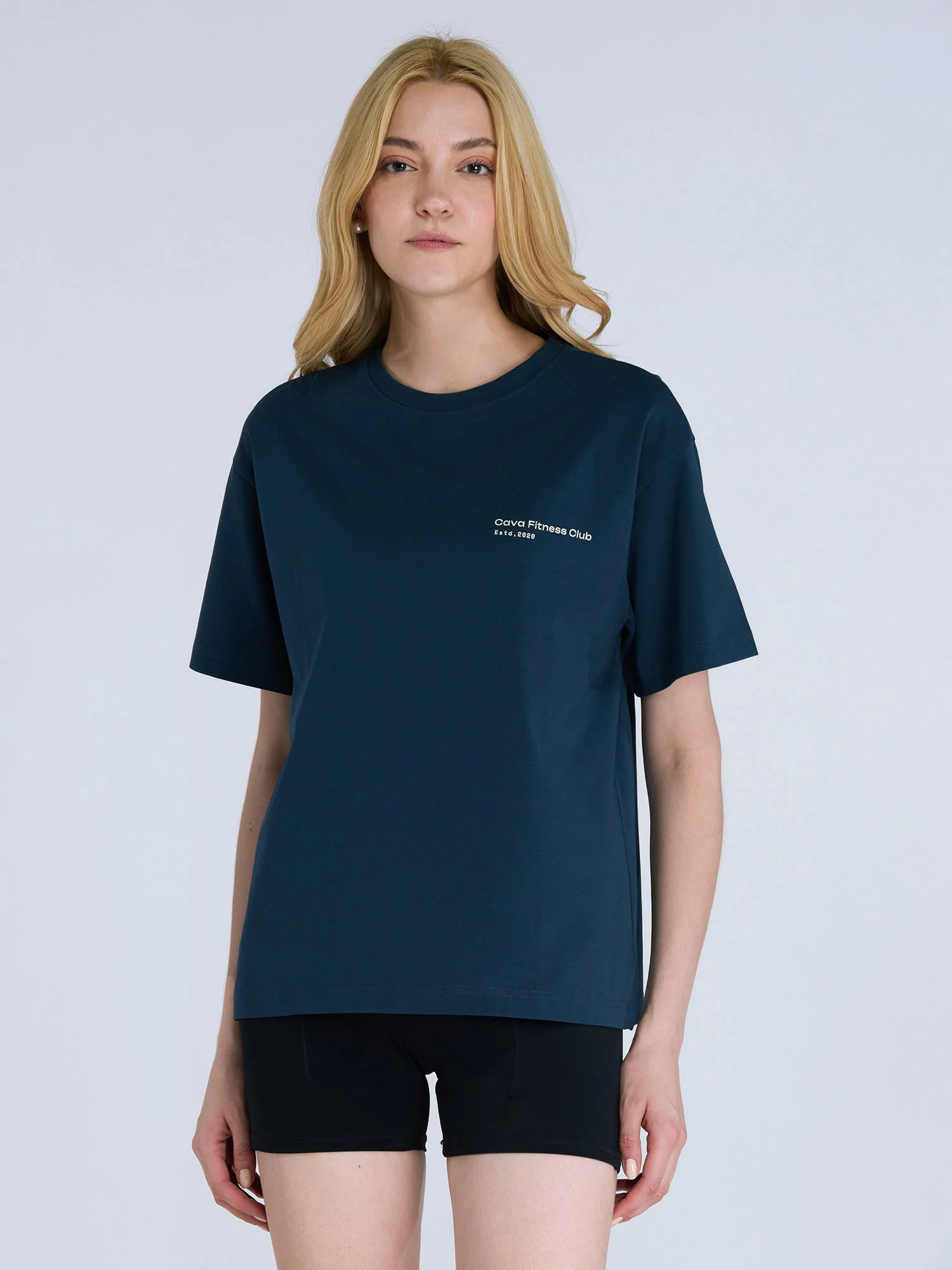Steel Blue Graphic Oversized Tee - Women - Image 6