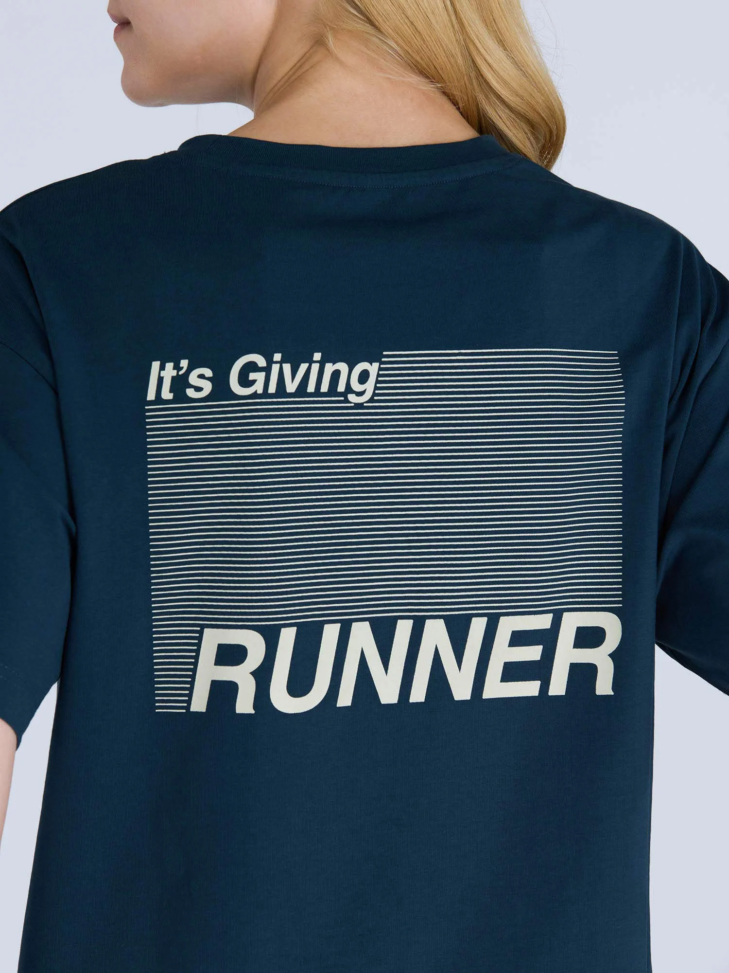 Steel Blue Graphic Oversized Tee - Women - Image 7