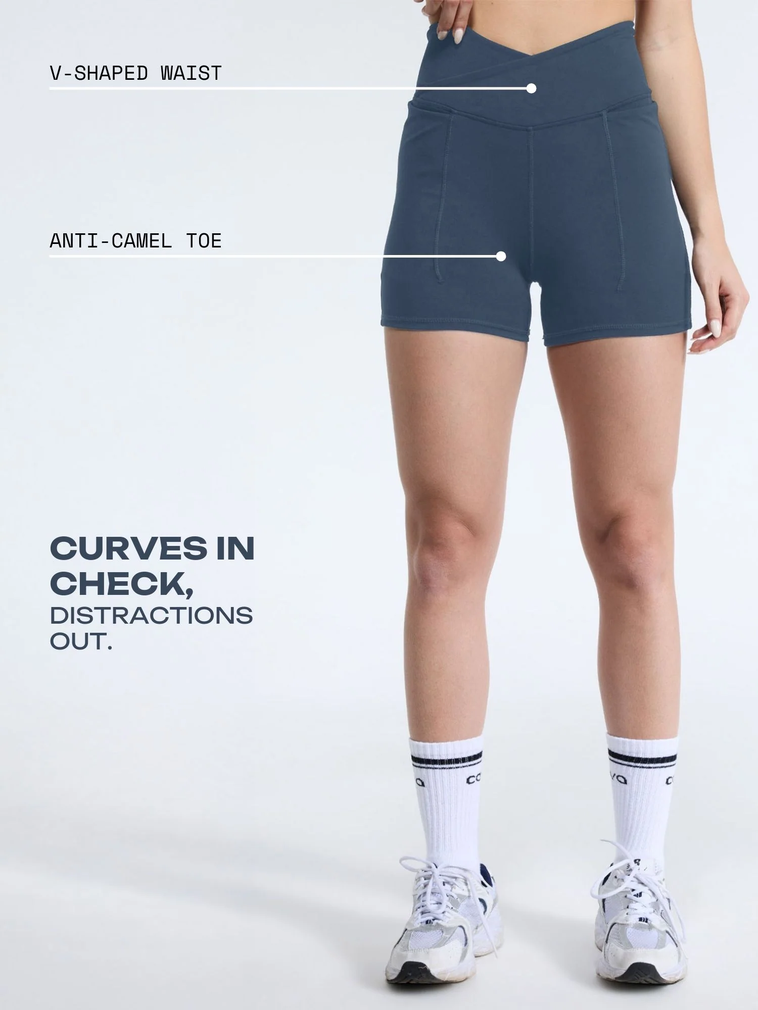 Steel Blue Hourglass Booty Shorts - Image 3