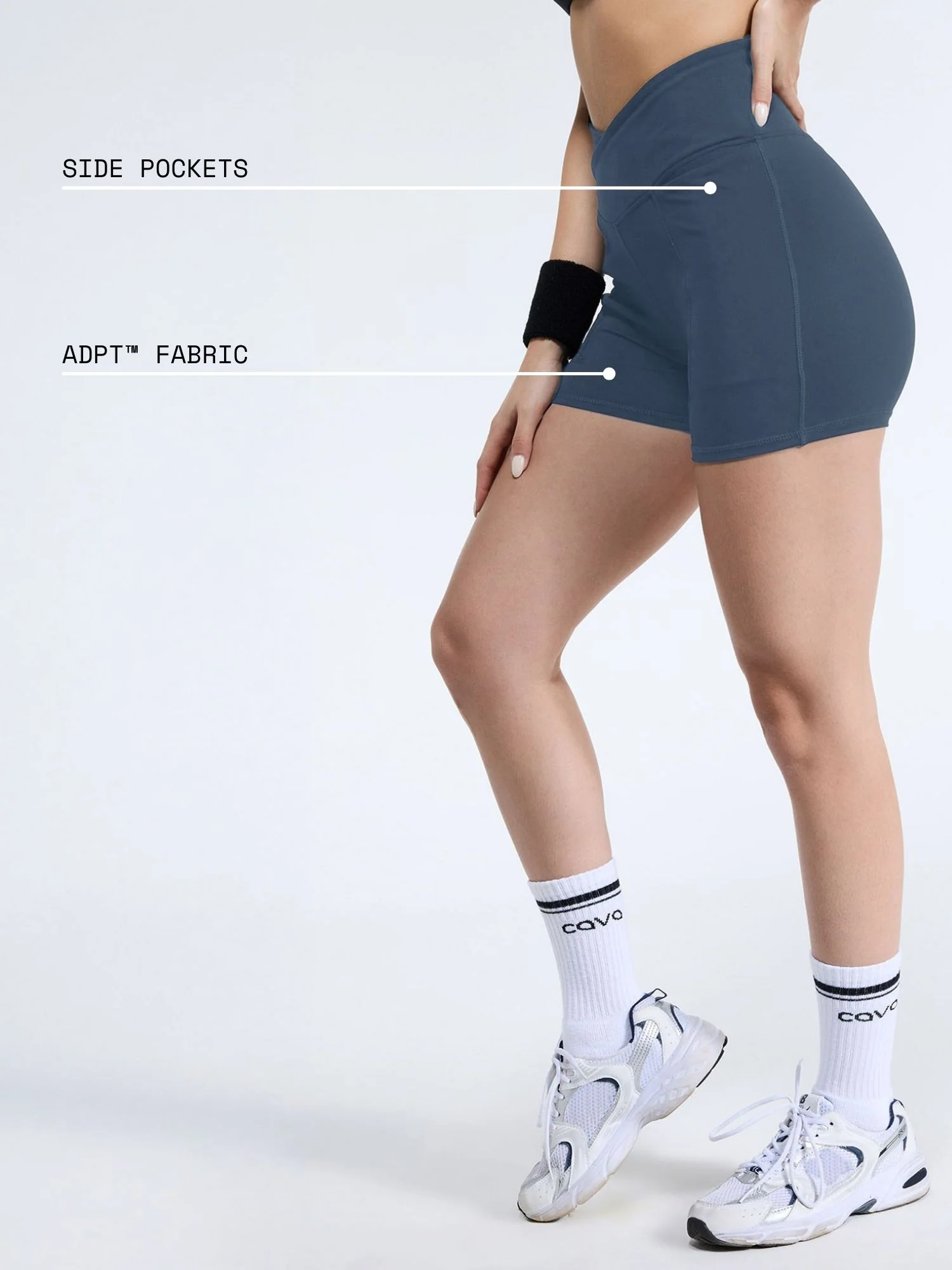 Steel Blue Hourglass Booty Shorts - Image 4