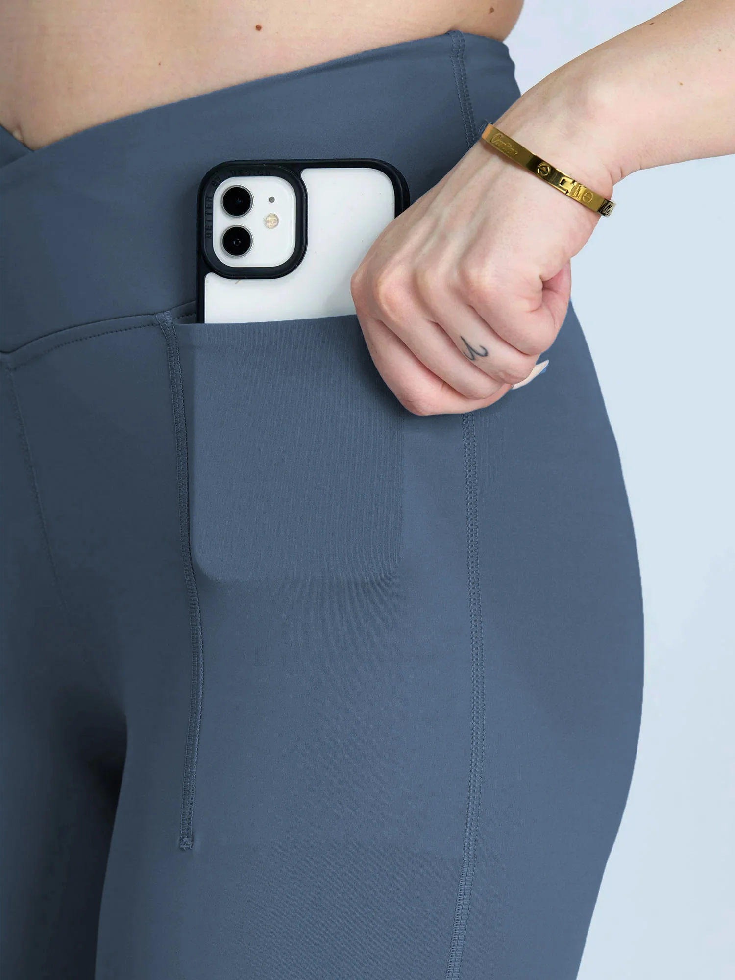 Steel Blue  Hourglass Flared Leggings - Image 8