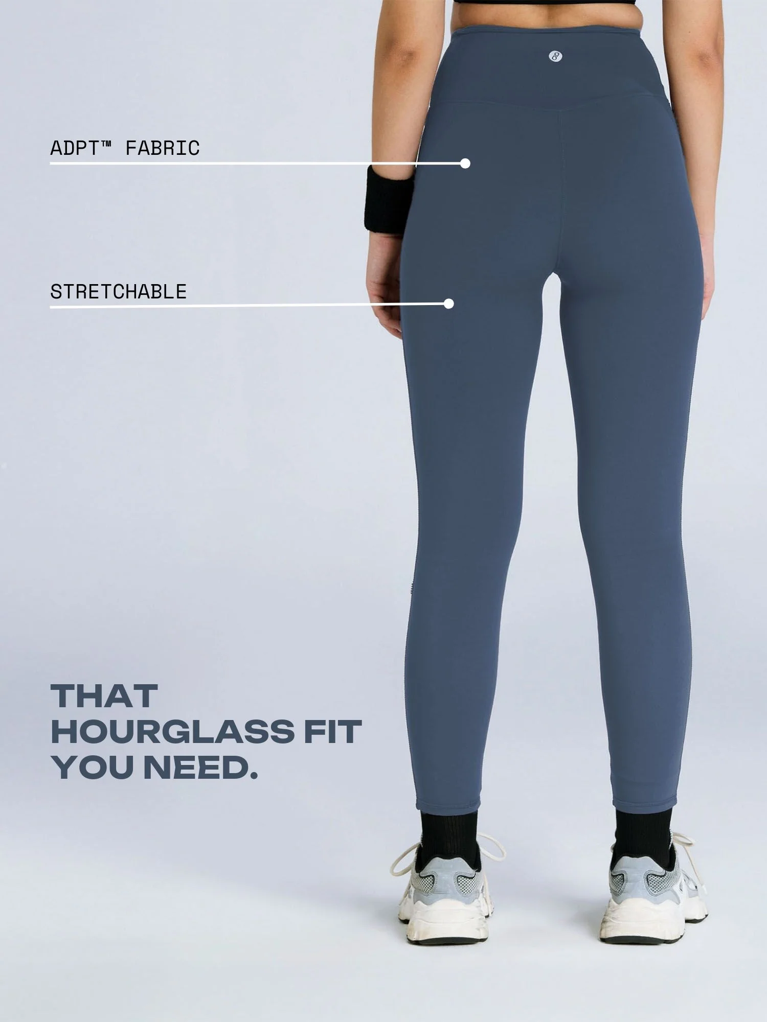 Steel Blue Hourglass Snug Leggings - Image 3