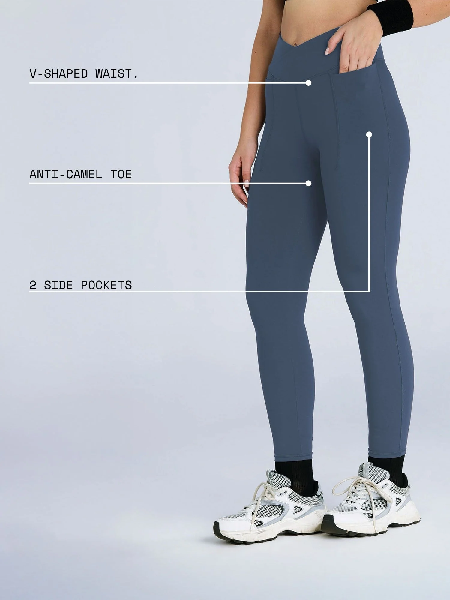 Steel Blue Hourglass Snug Leggings - Image 4
