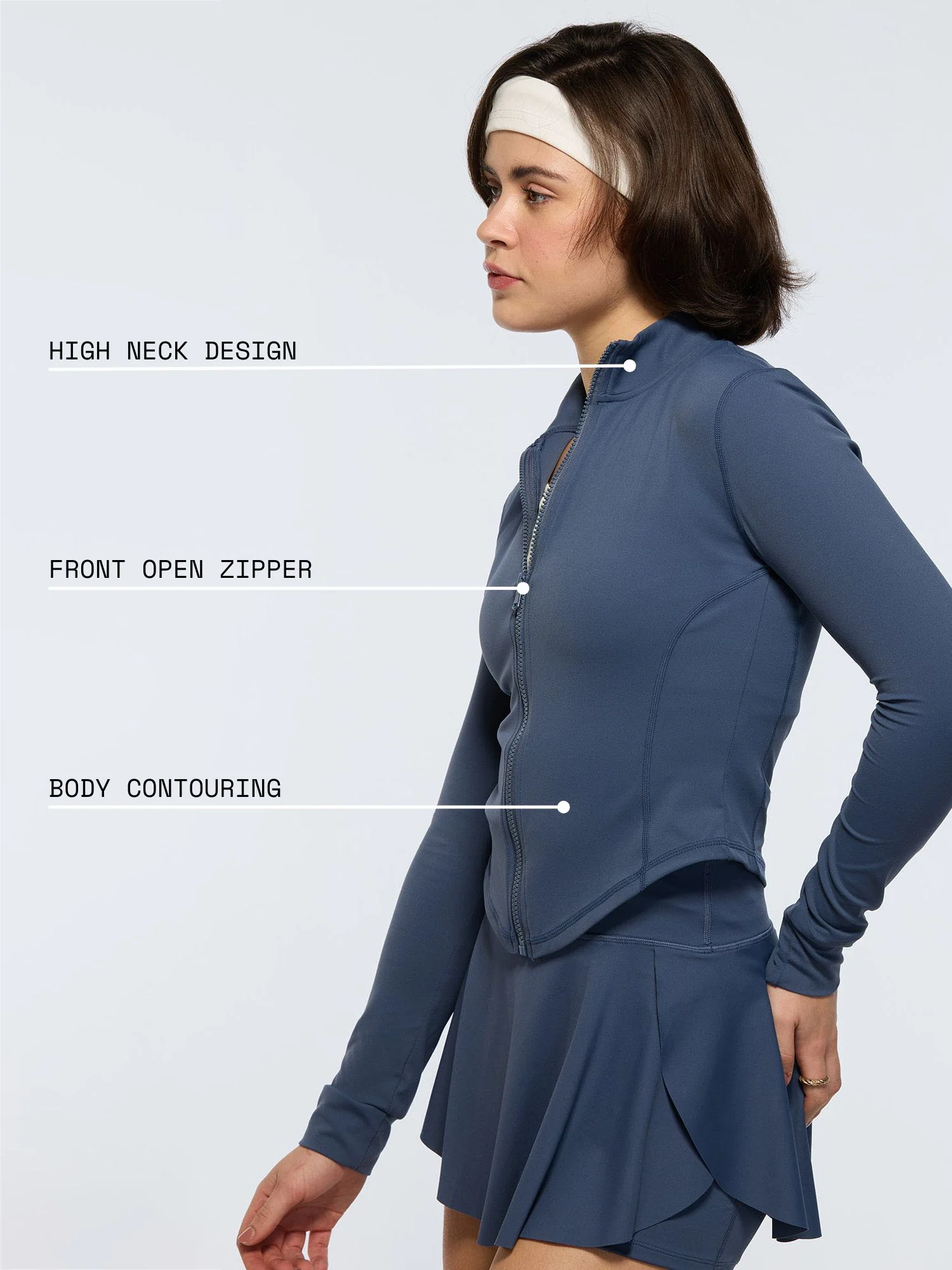 Steel Blue Sculptor Jacket - Image 4
