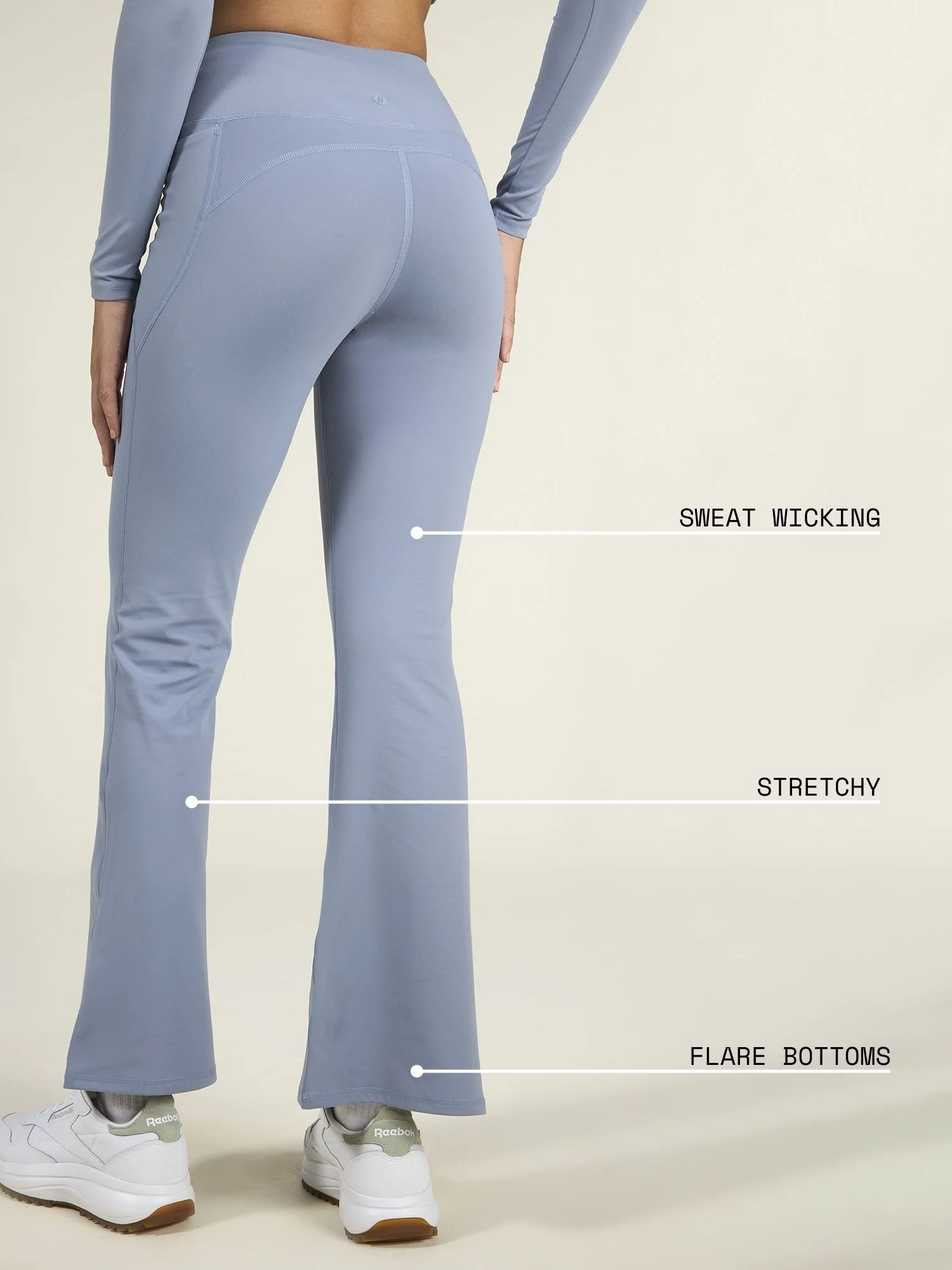 Storm Blue Sculpt Bootcut Leggings - Image 4