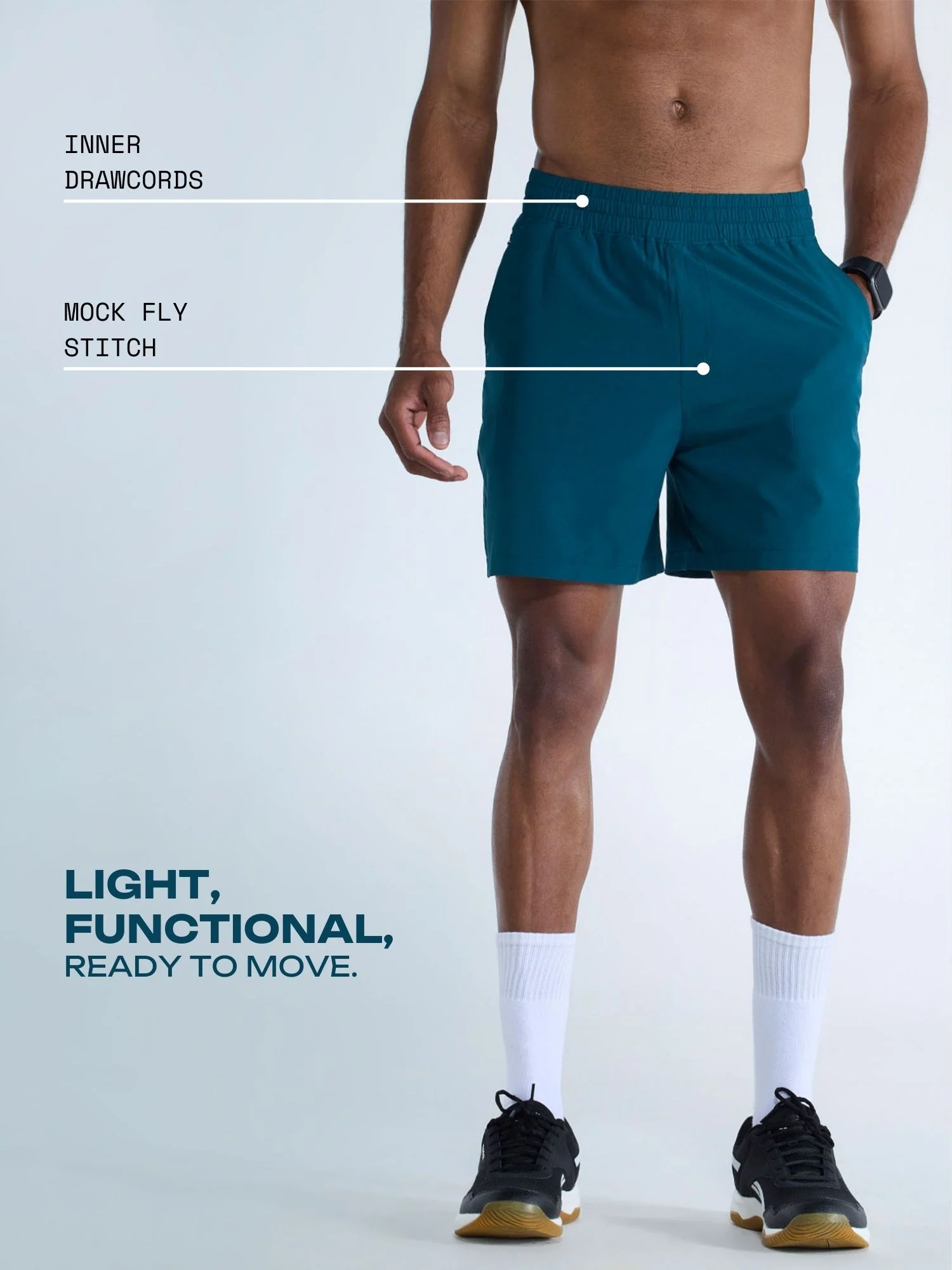 Teal  5" Pacer Shorts - Image 3