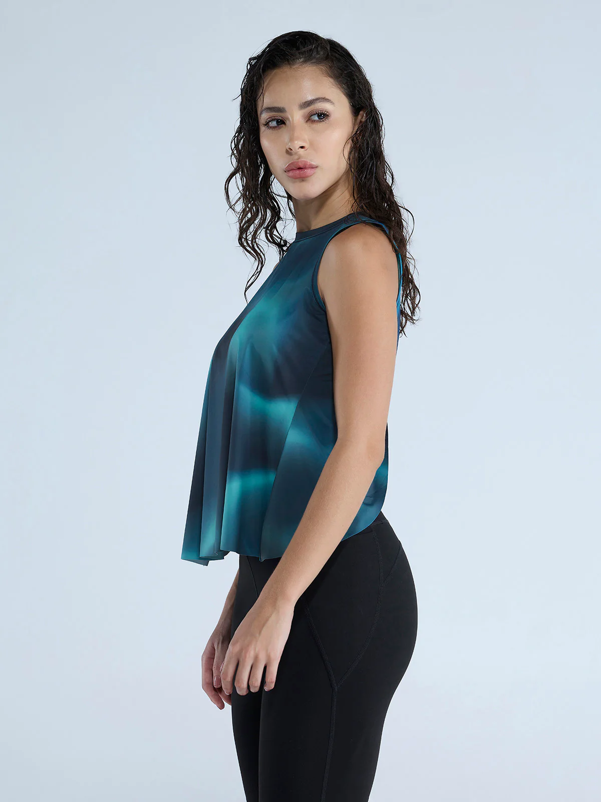 Teal Fluid Overlap Tank - Image 5