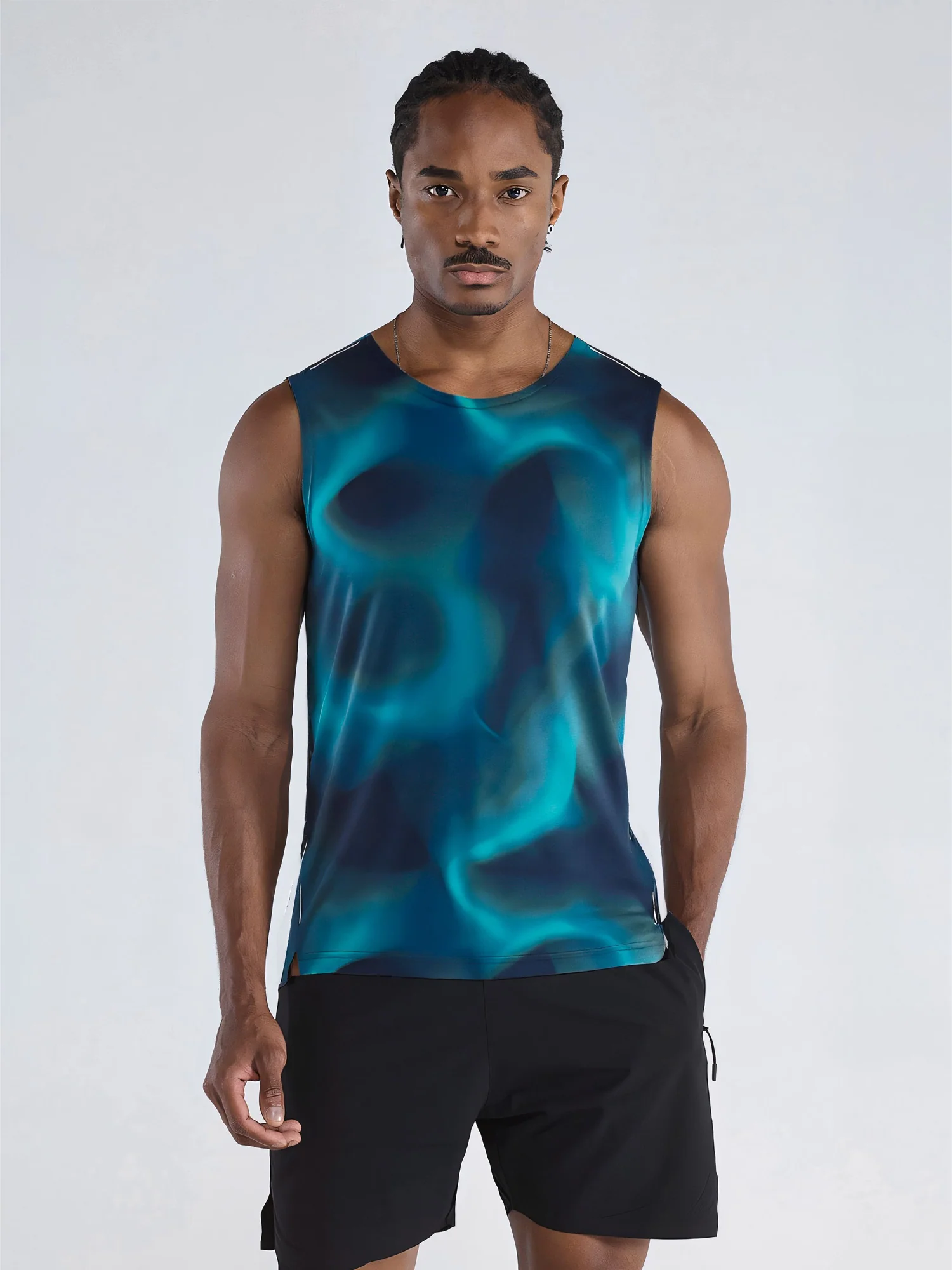 Teal Fluid Ozone Sleeveless Tank - Image 5