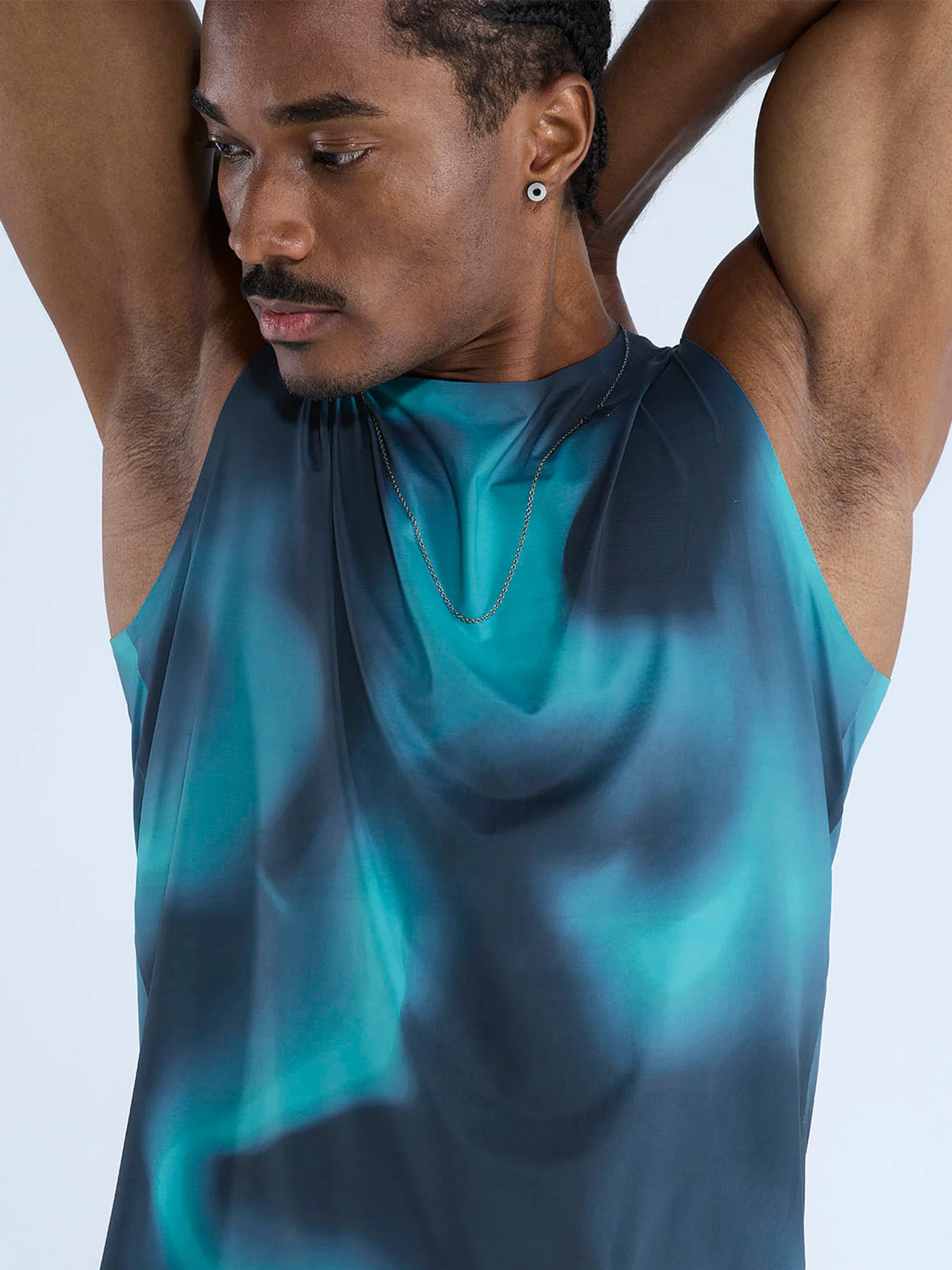 Teal Fluid Ozone Sleeveless Tank - Image 6