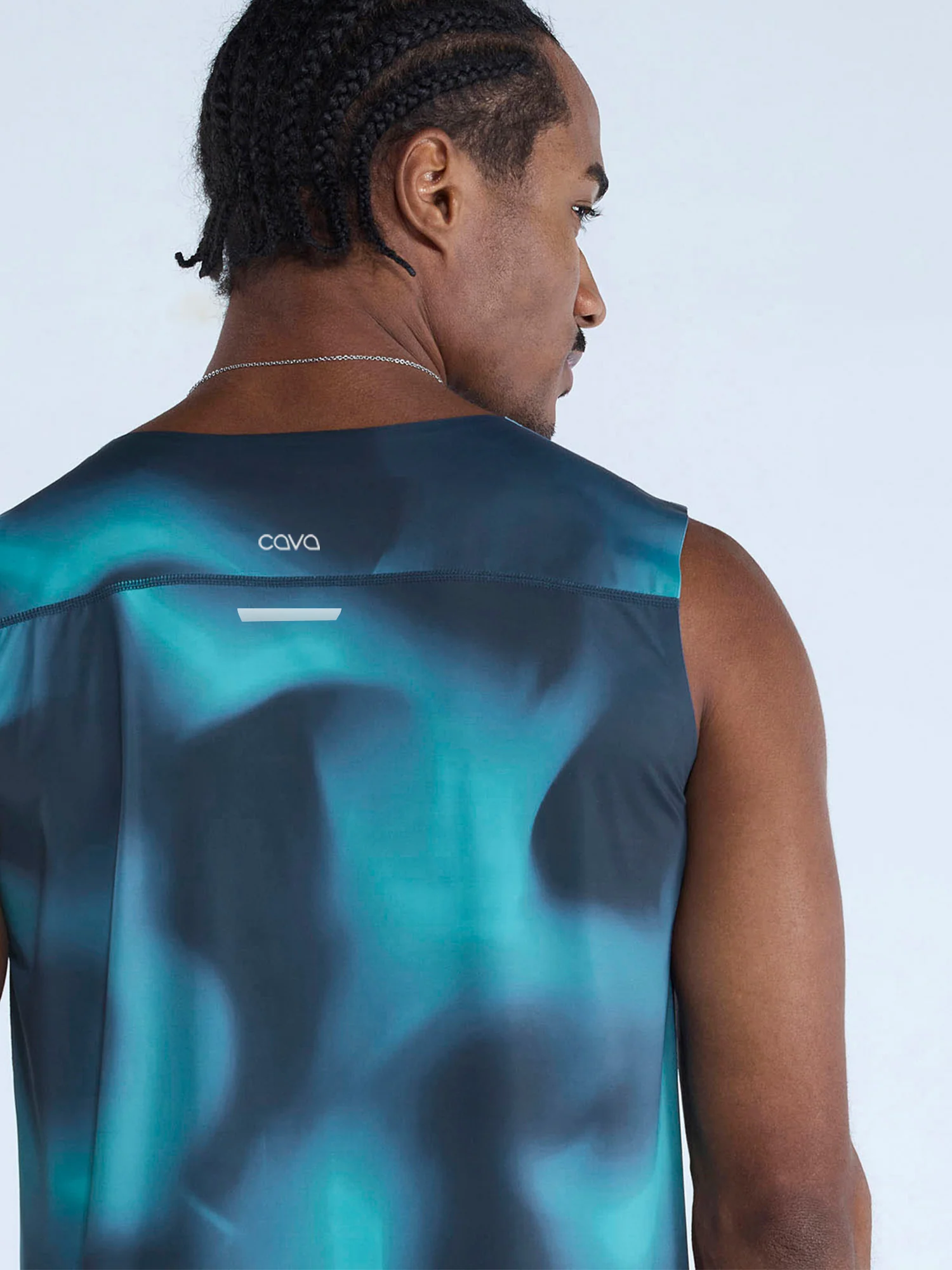 Teal Fluid Ozone Sleeveless Tank - Image 7