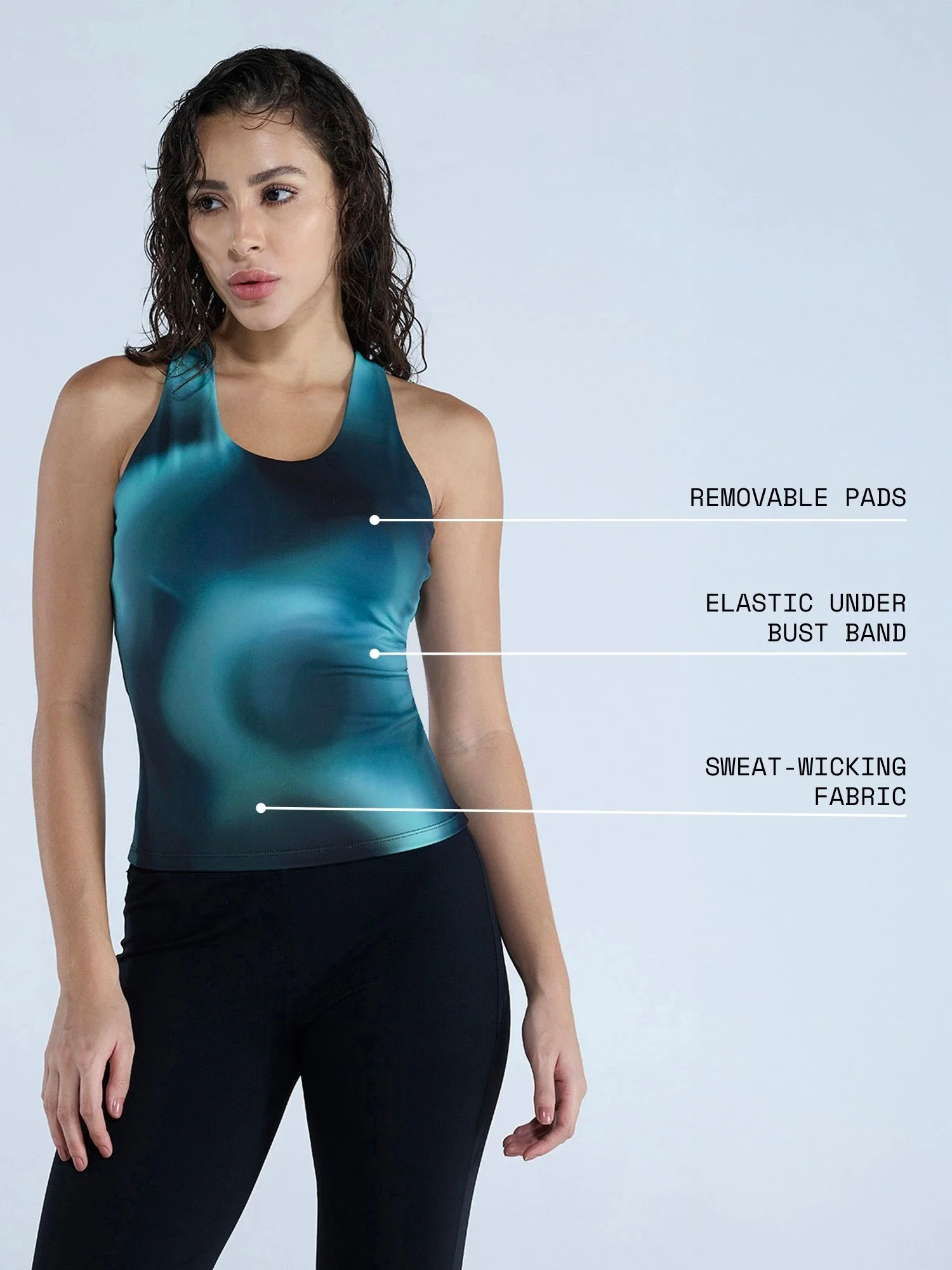 Teal Fluid Racerback Tank - Image 4