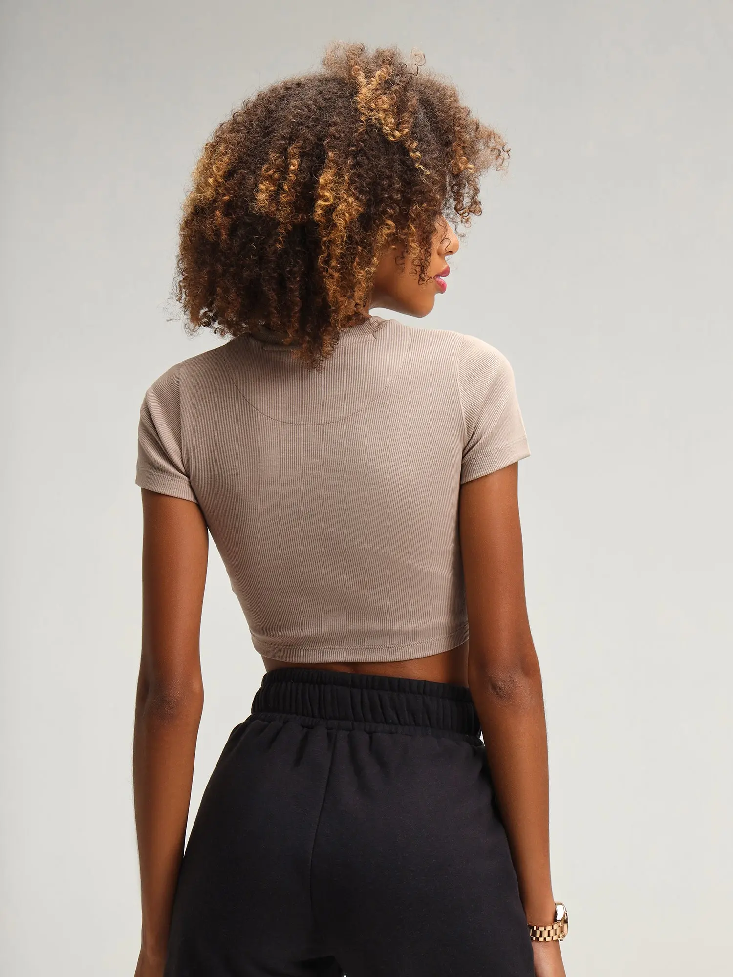 Vienna Mocha Snug Crop Top - Image 3