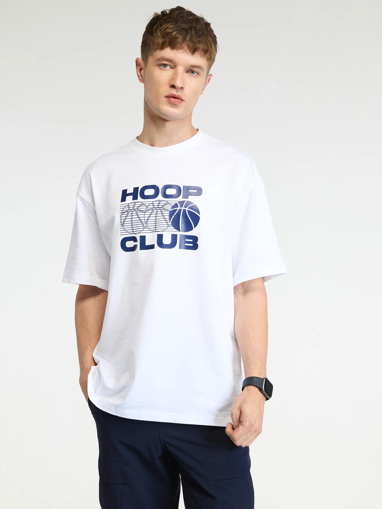 White Certified Hoopers Oversized Printed Tee - Men - Image 5