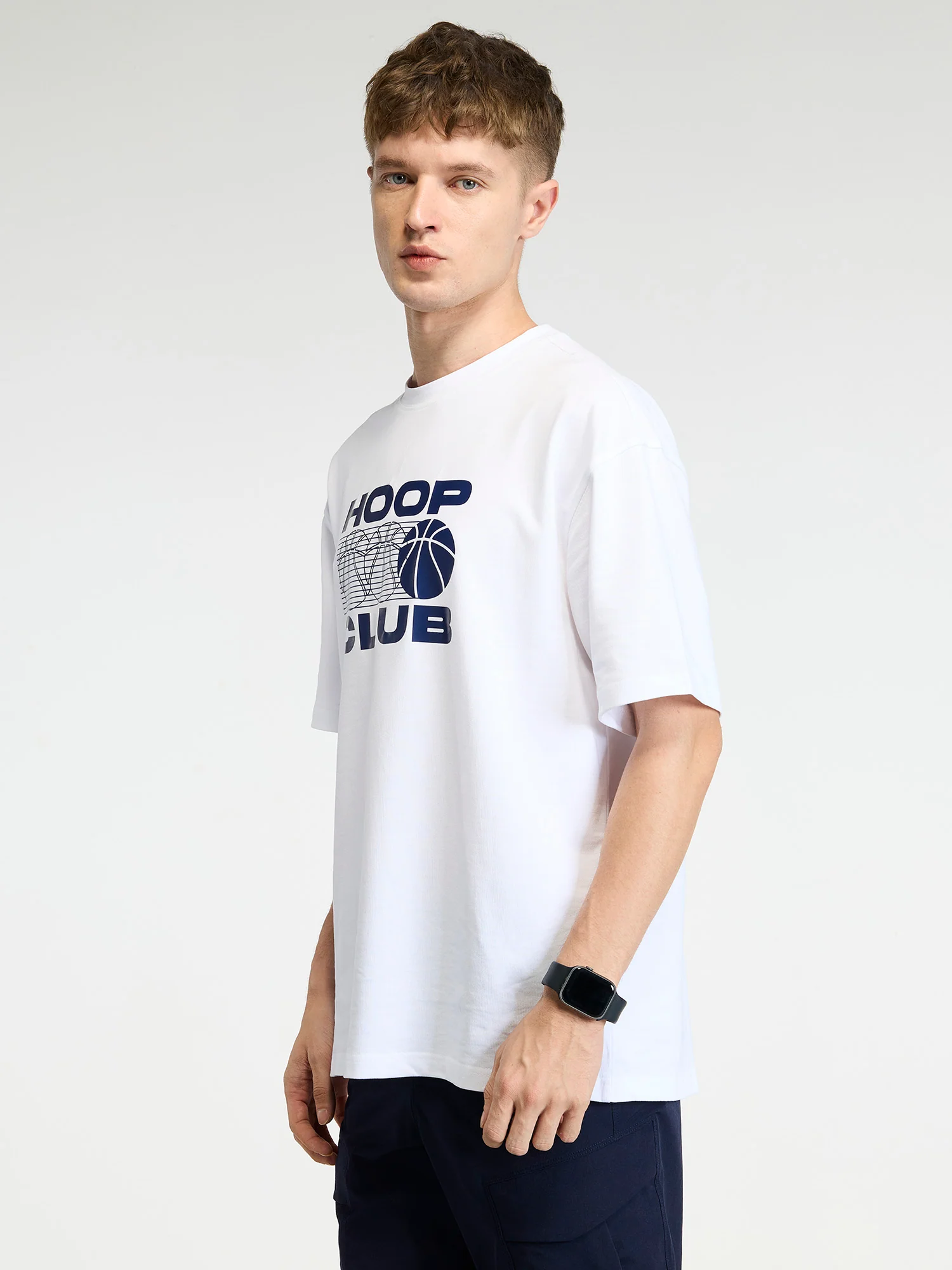 White Certified Hoopers Oversized Printed Tee - Men - Image 6